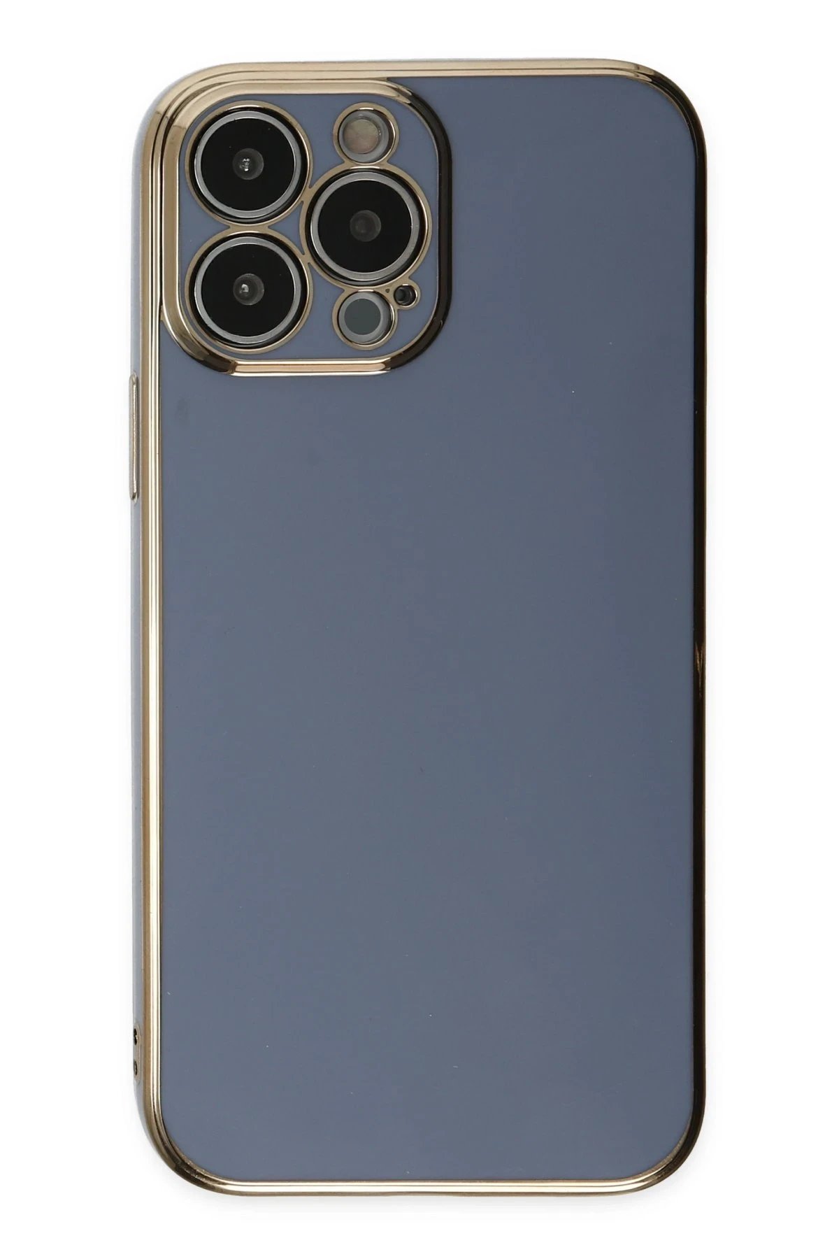 iPhone 15 Pro Max Kılıf Volet Silikon - Mavi-(5796)