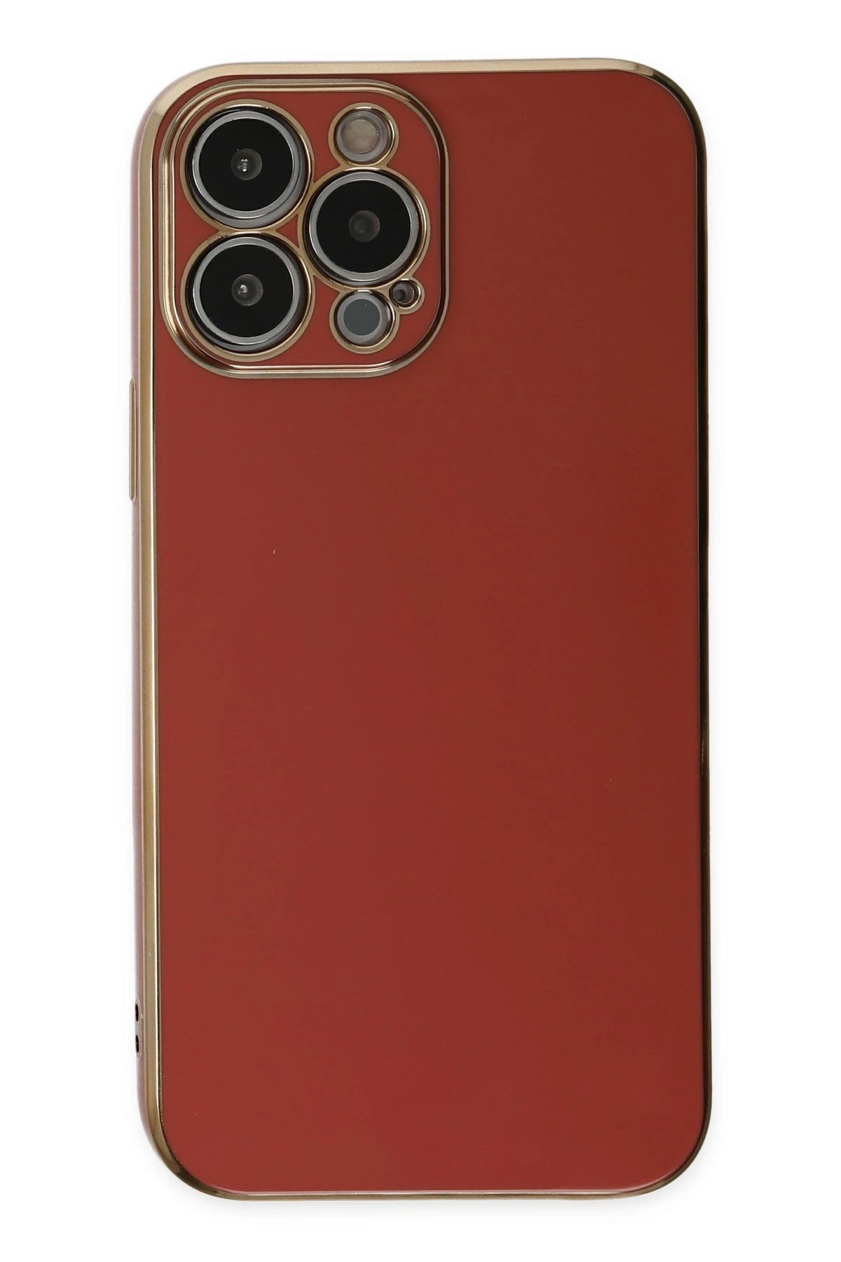 iPhone 15 Pro Max Kılıf Volet Silikon - Kırmızı-(5796)