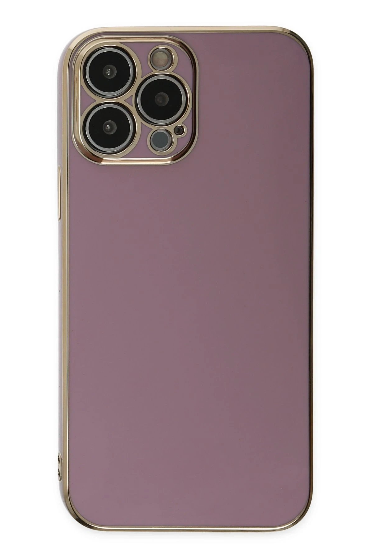 iPhone 15 Pro Max Kılıf Volet Silikon - Mor-(5796)