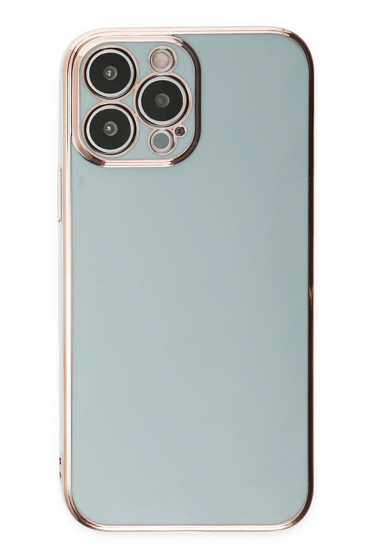 iPhone 15 Pro Max Kılıf Volet Silikon - Açık Yeşil-(5796)