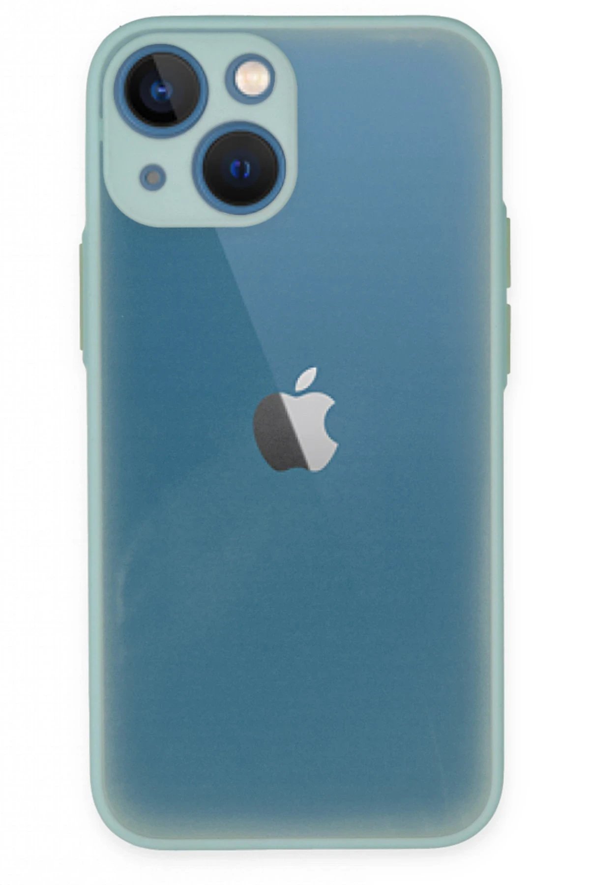 iPhone 15 Plus Kılıf Montreal Silikon Kapak - Açık Yeşil-(5796)