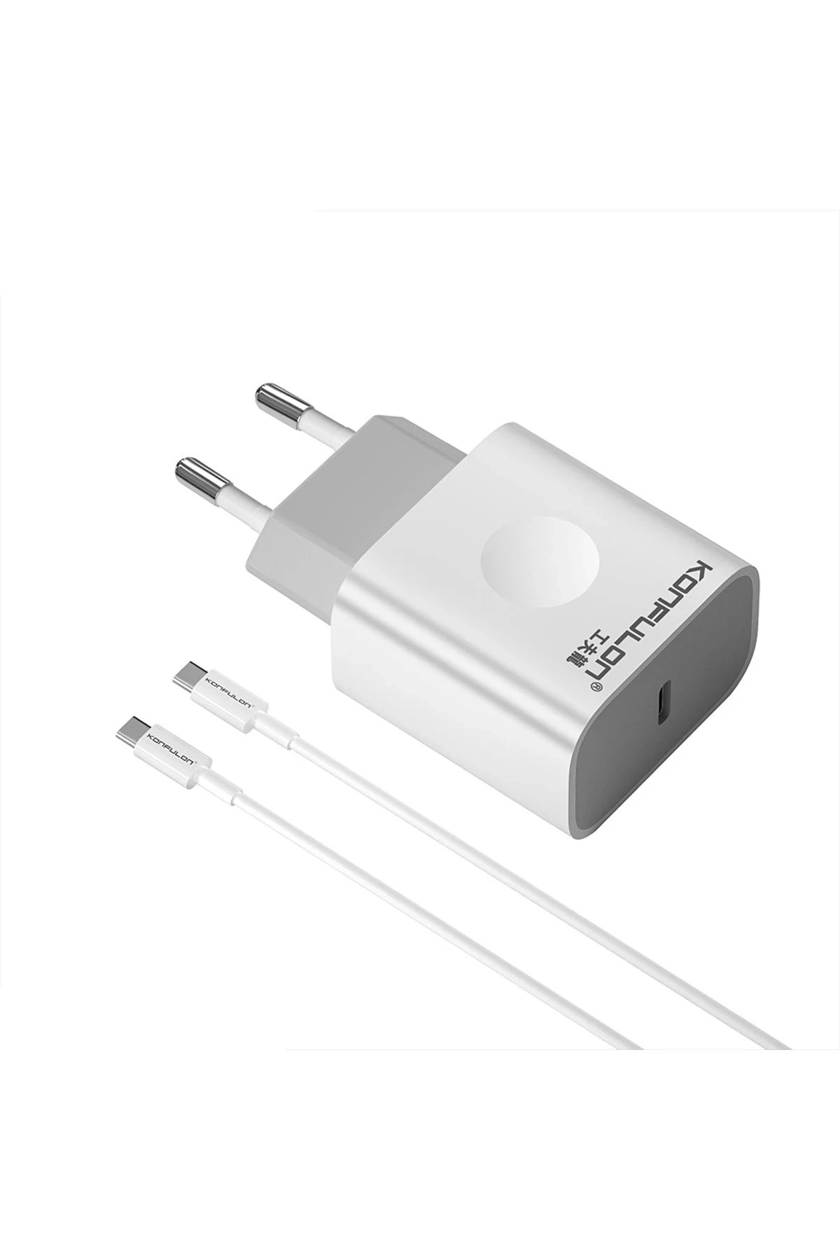 C69D 20W + 1M 18W DC15 Type-C to Type-C Kablolu PD Şarj Cihazı-(5796)