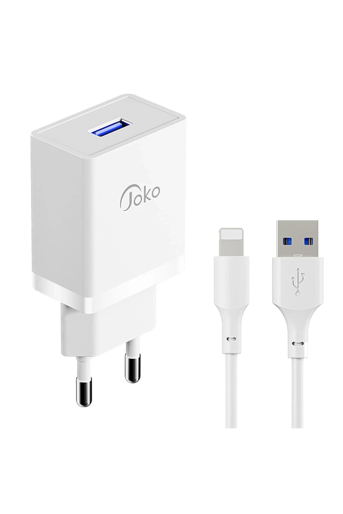 JK77 12W + PX17 1M 2.4A Usb to Lightning Kablolu PD Şarj Cihazı-(5796)