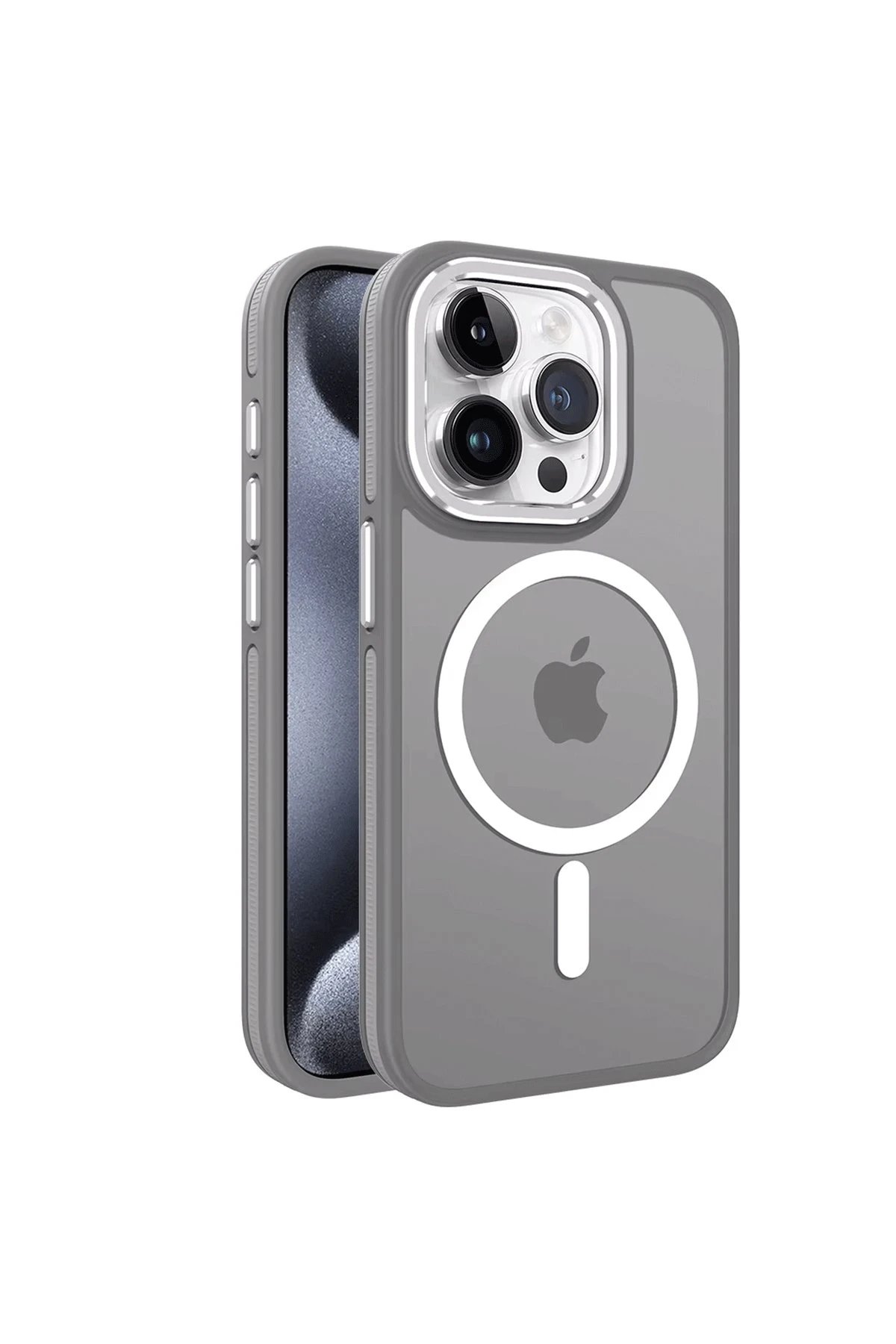 iPhone 13 Pro Max Winner Magsafe Kapak - Gri-(5796)