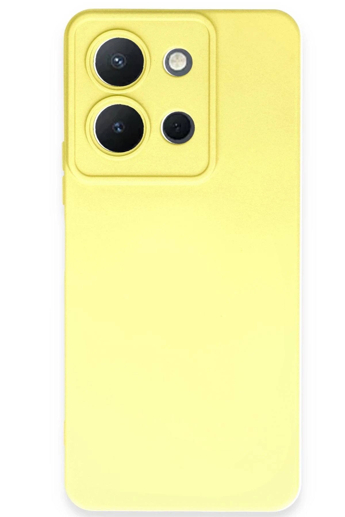 Vivo Y36 Kılıf Nano içi Kadife Silikon - Sarı-(5796)