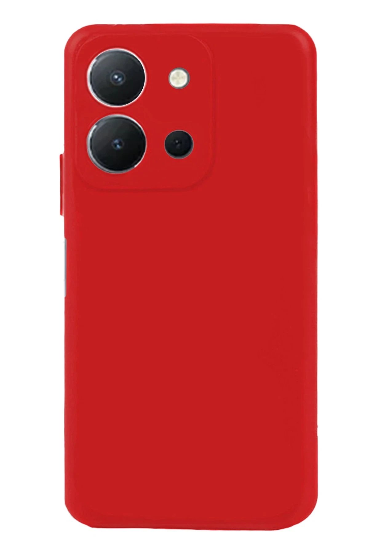 Vivo Y36 Kılıf Nano içi Kadife Silikon - Kırmızı-(5796)