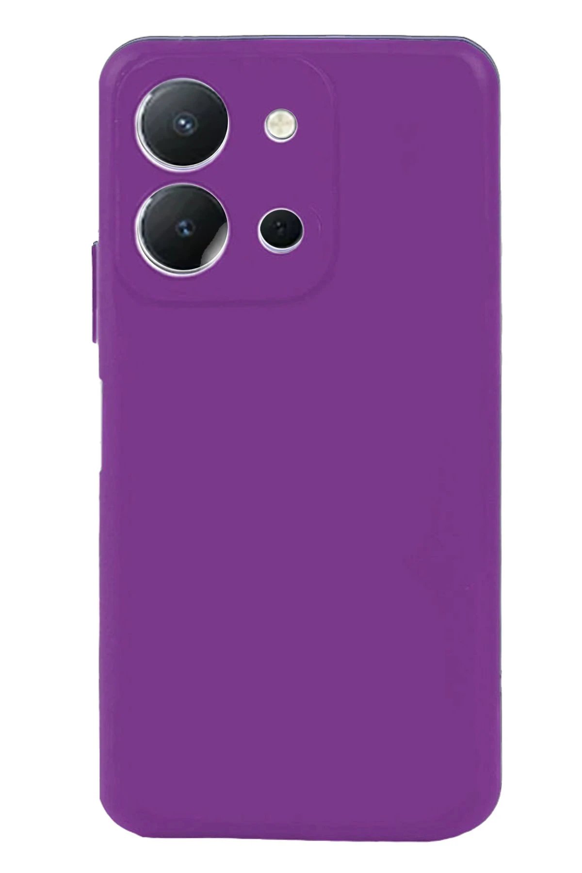 Vivo Y36 Kılıf Nano içi Kadife Silikon - Mor-(5796)