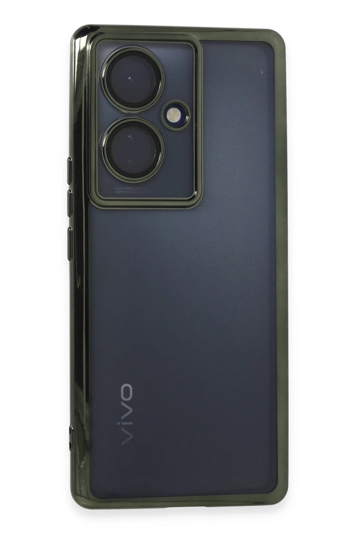Vivo V29 Lite Kılıf Lensli Silikon - Yeşil-(5796)
