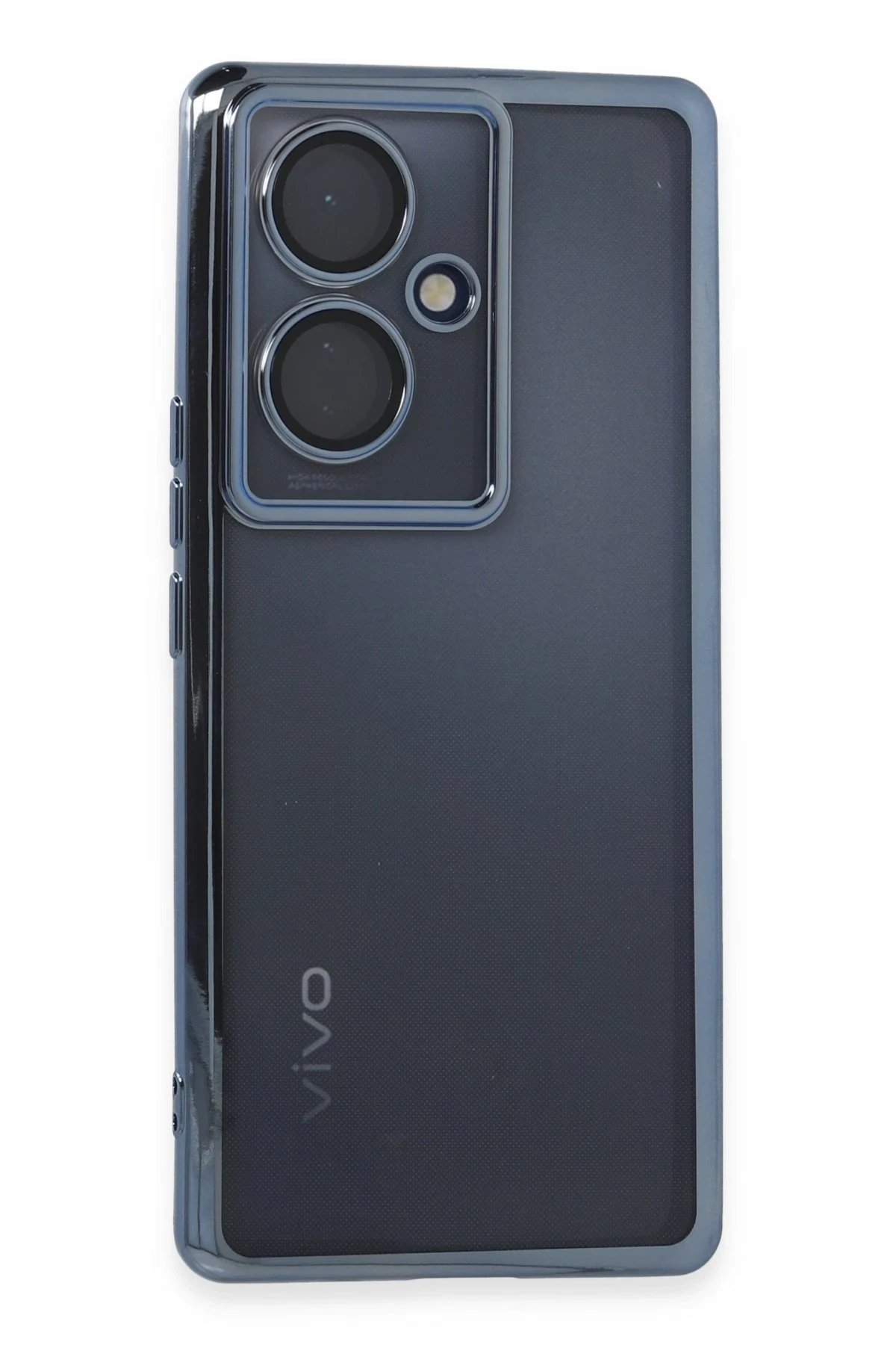 Vivo V29 Lite Kılıf Lensli Silikon - Açık Mavi-(5796)