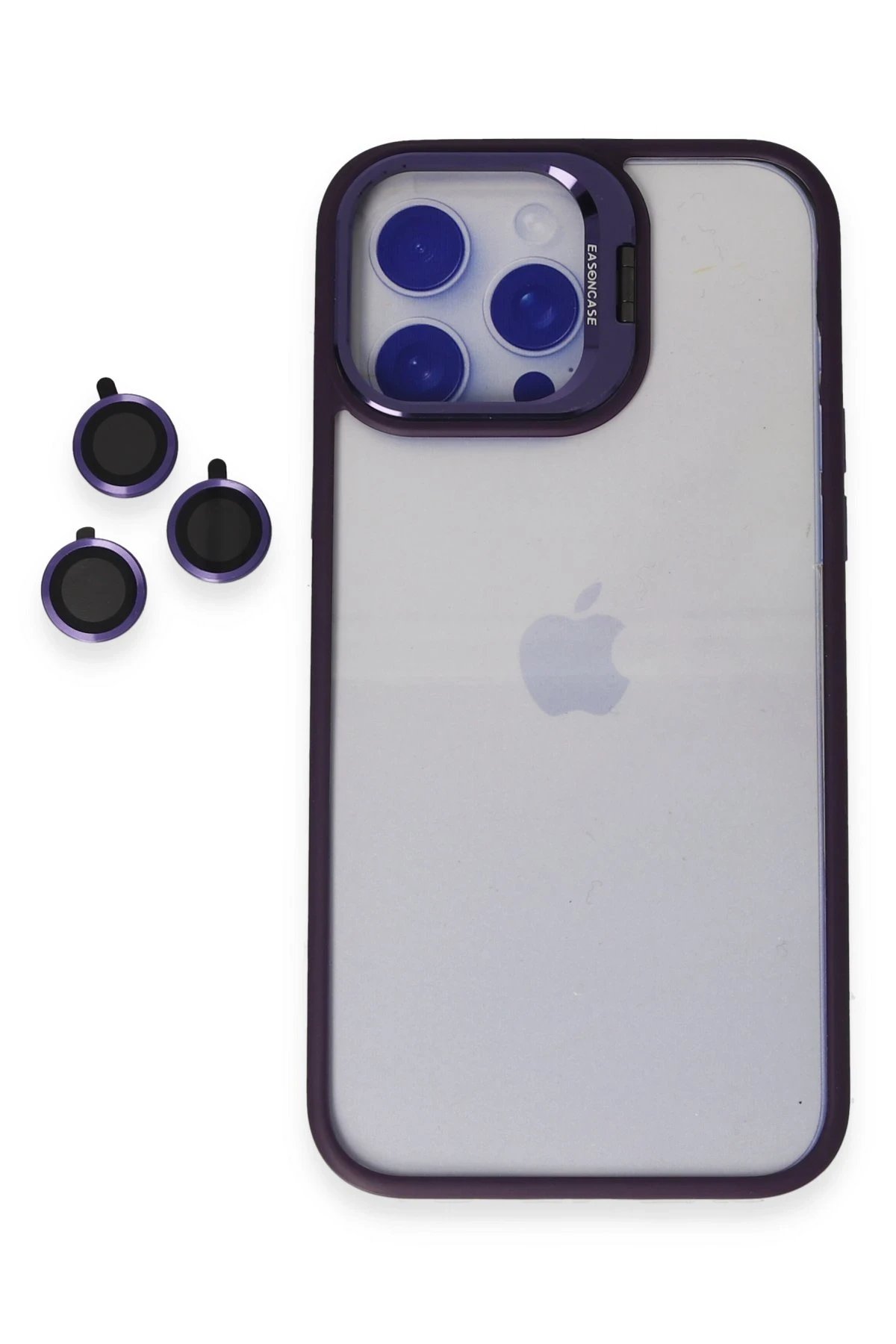iPhone 14 Pro Kılıf Roblox Lens Standlı Kapak - Derin Mor-(5796)