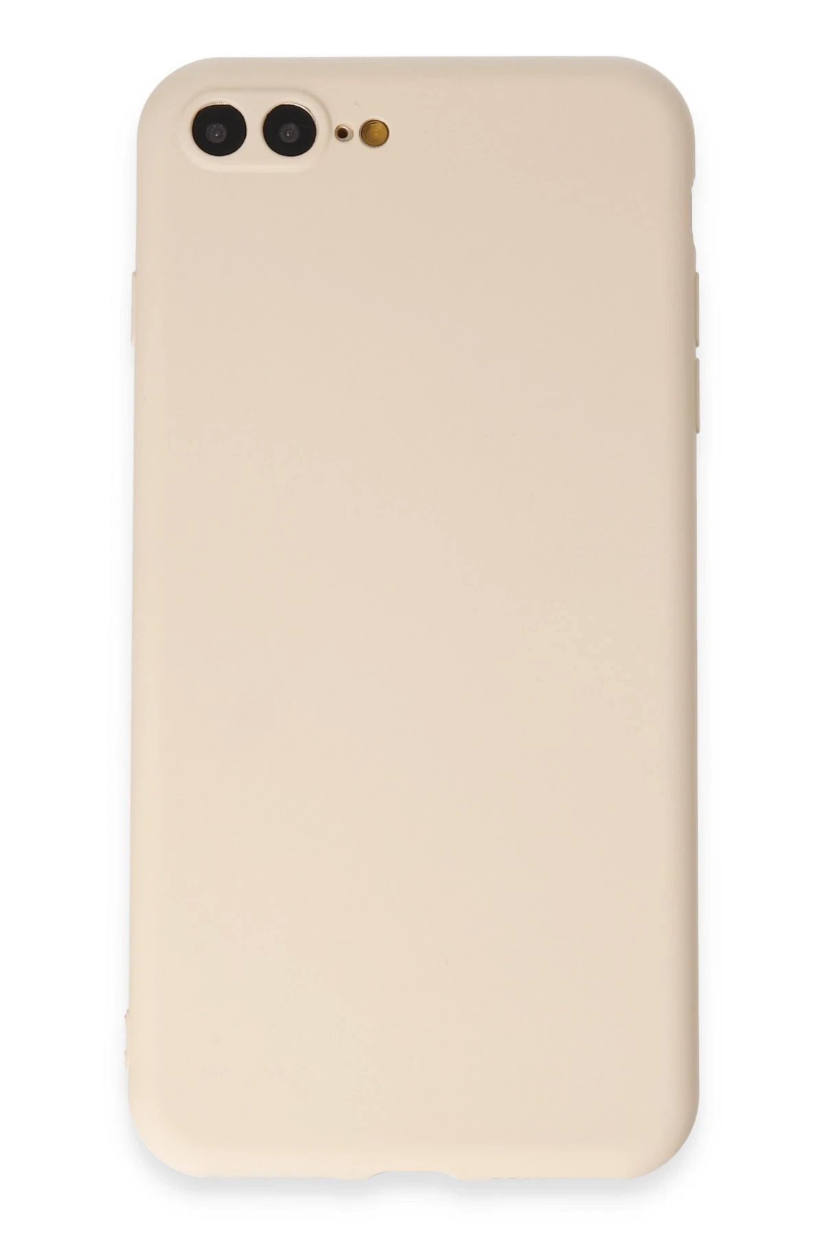iPhone 7 Plus Kılıf First Silikon - Krem-(5796)