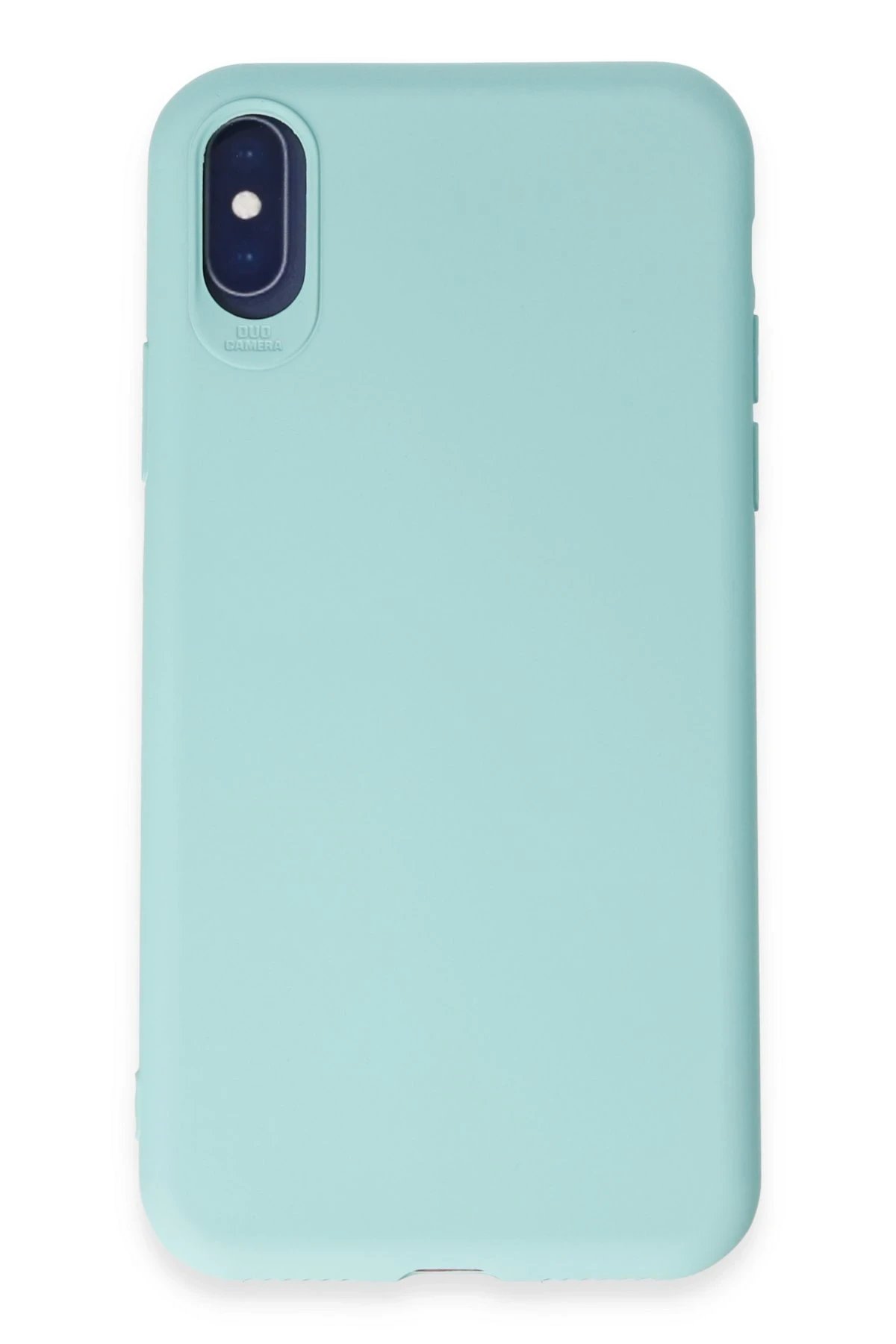 iPhone X Kılıf First Silikon - Turkuaz-(5796)
