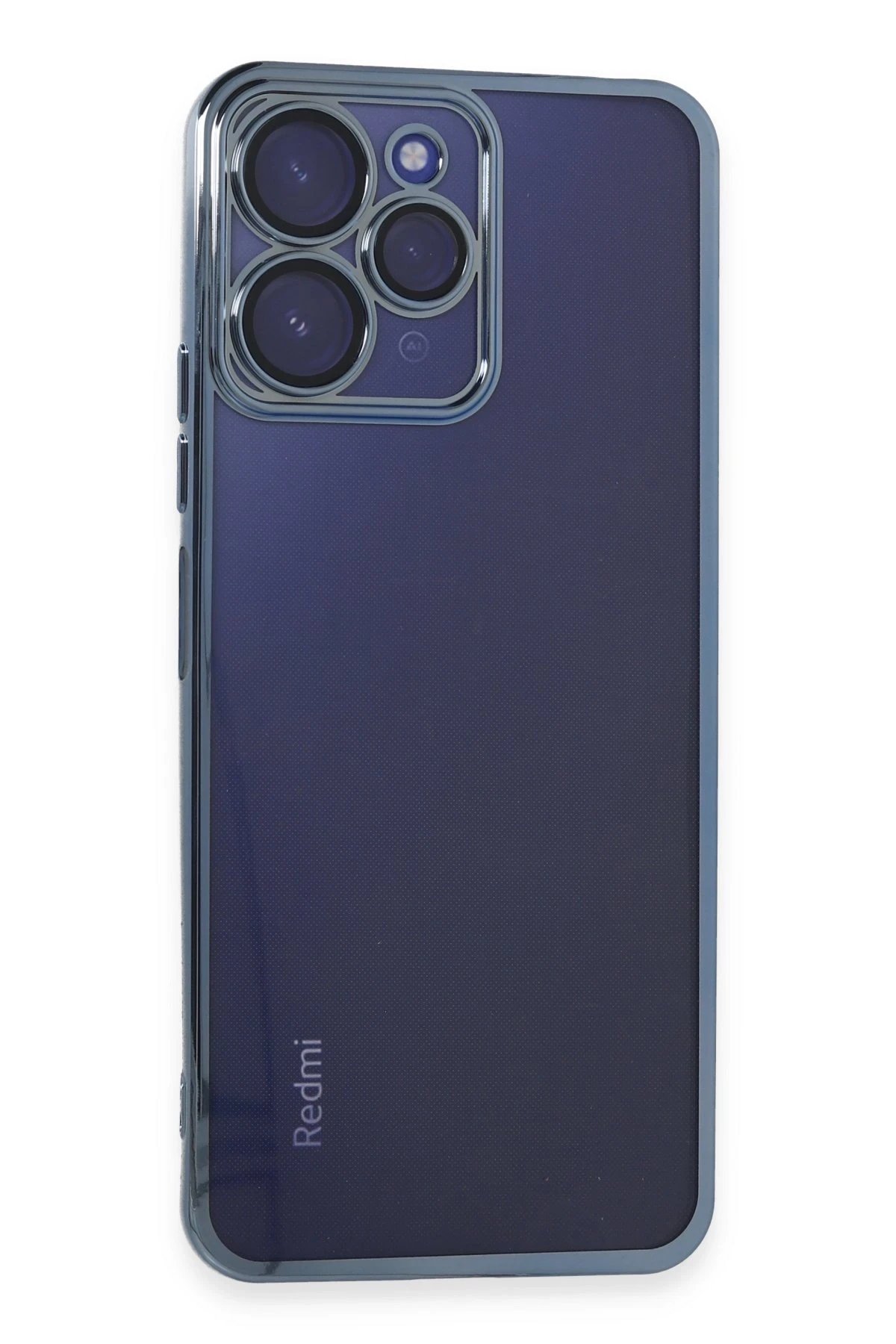 Xiaomi Redmi 12 Kılıf Lensli Silikon - Açık Mavi-(5796)