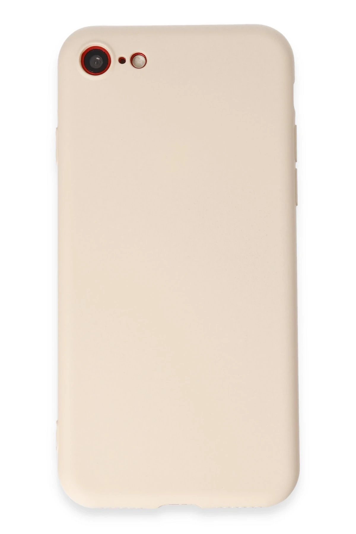 iPhone 7 Kılıf First Silikon - Krem-(5796)