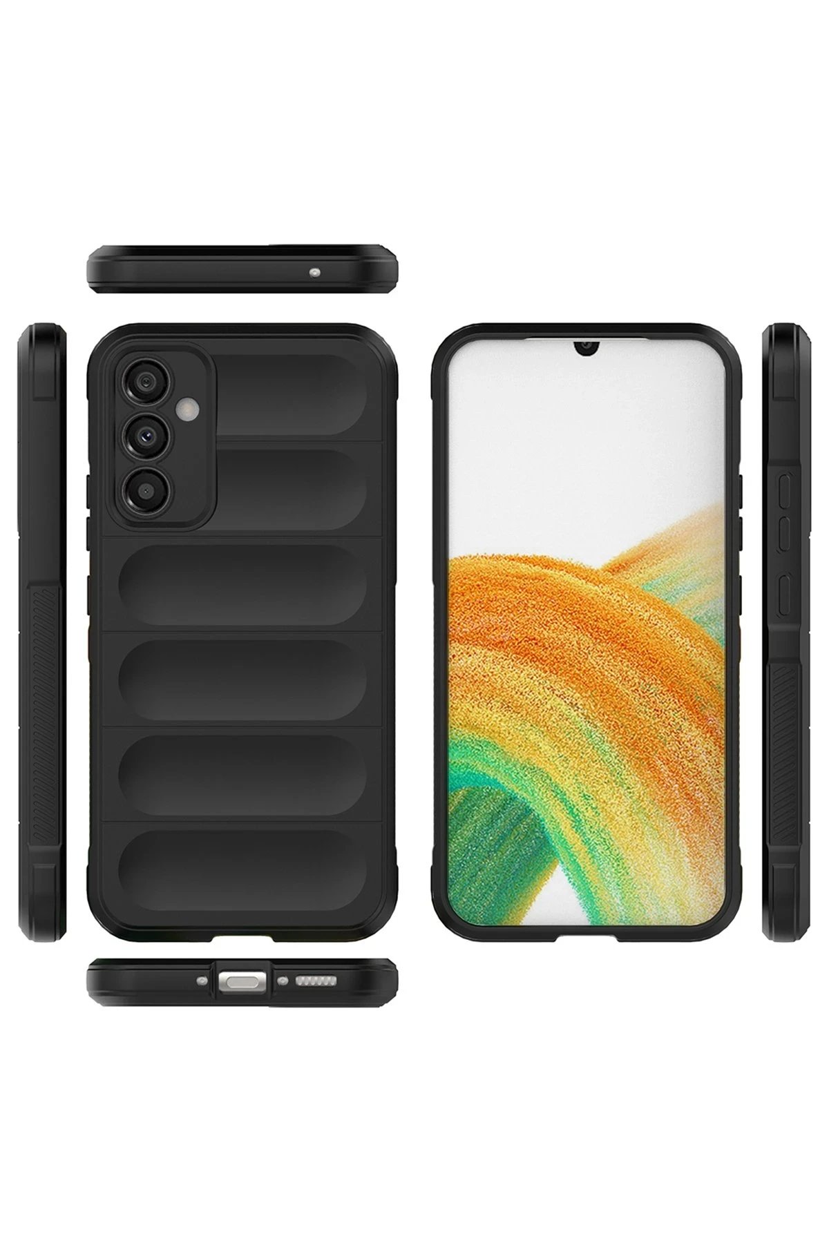 Samsung Galaxy M34 5G Kılıf Optimum Silikon - Siyah-(5796)