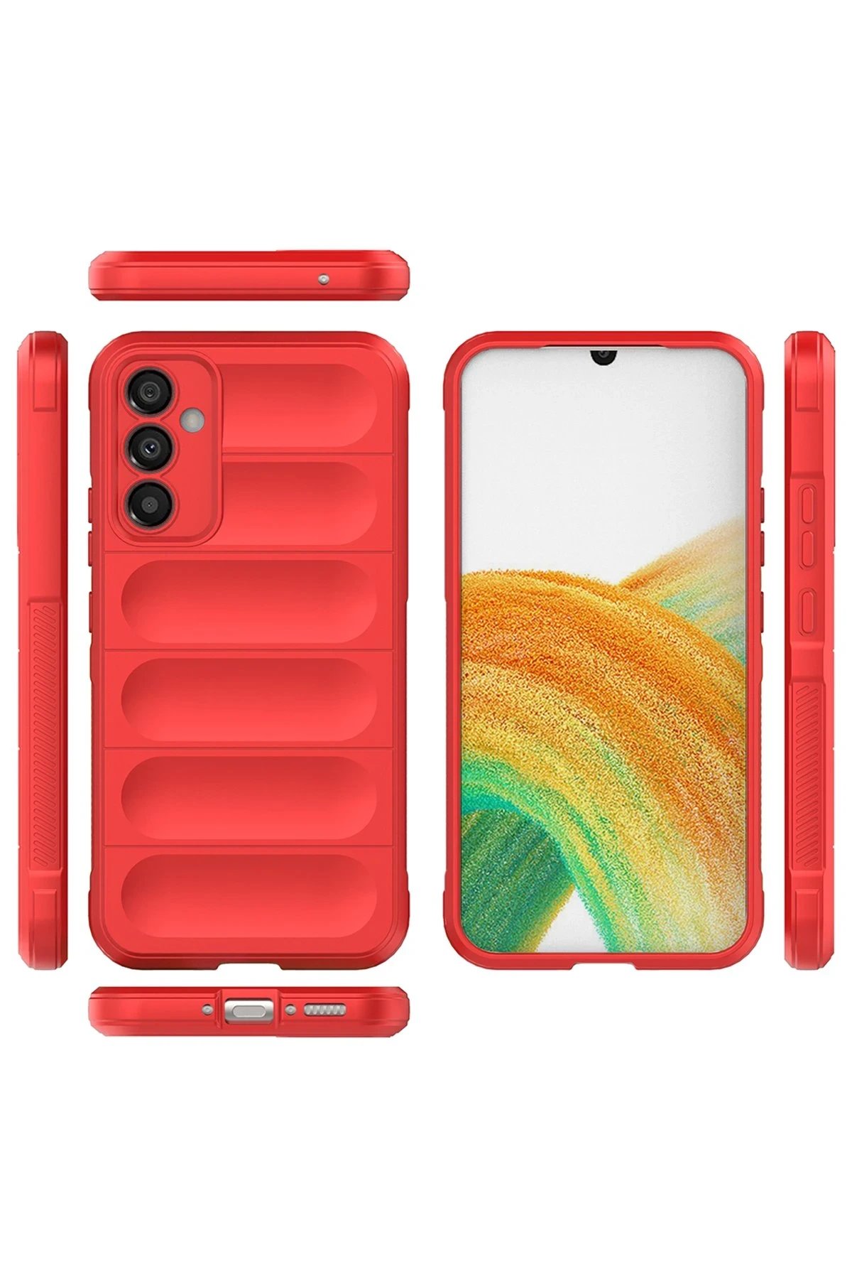 Samsung Galaxy M34 5G Kılıf Optimum Silikon - Kırmızı-(5796)