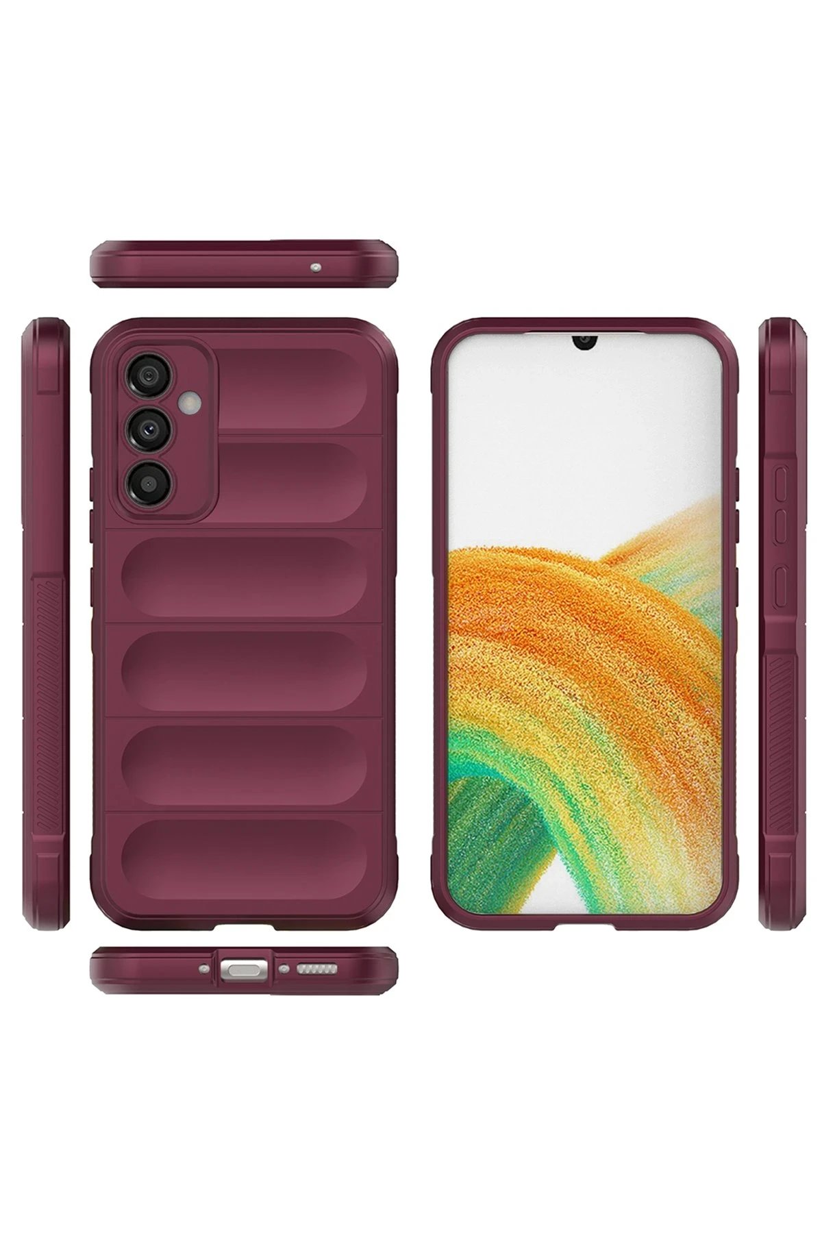 Samsung Galaxy M34 5G Kılıf Optimum Silikon - Bordo-(5796)