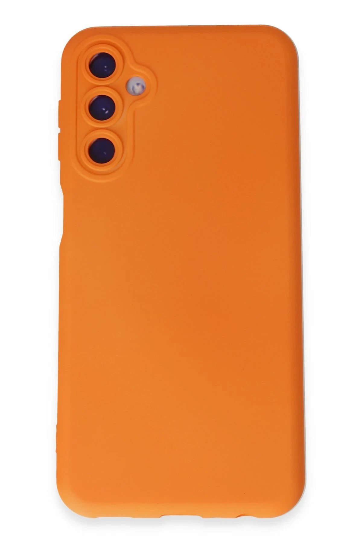Samsung Galaxy M34 5G Kılıf Nano içi Kadife Silikon - Turuncu-(5796)