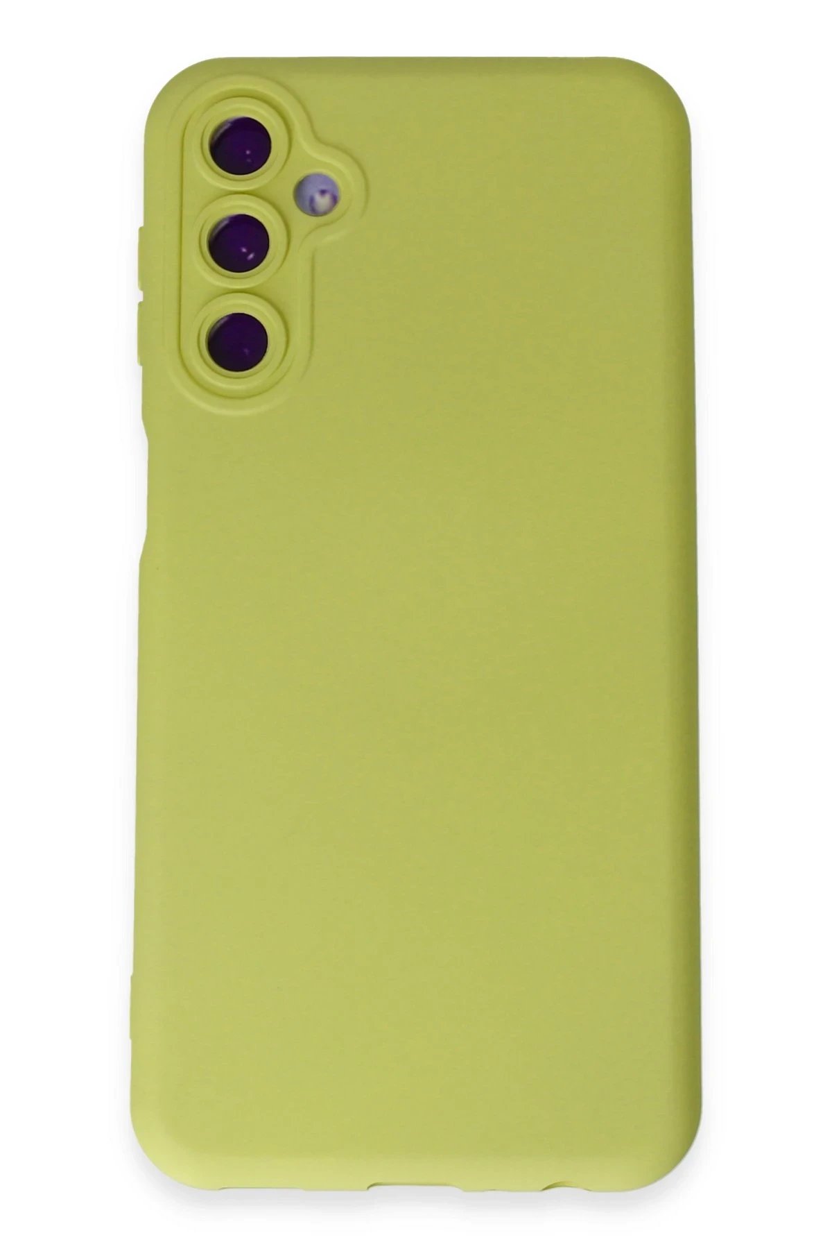 Samsung Galaxy M14 5G Kılıf Nano içi Kadife Silikon - Sarı-(5796)
