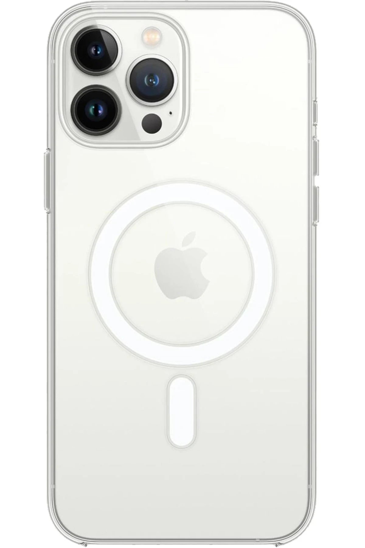 iPhone 15 Pro Max Kılıf Pc Real Magsafe Kapak - Şeffaf-(5796)