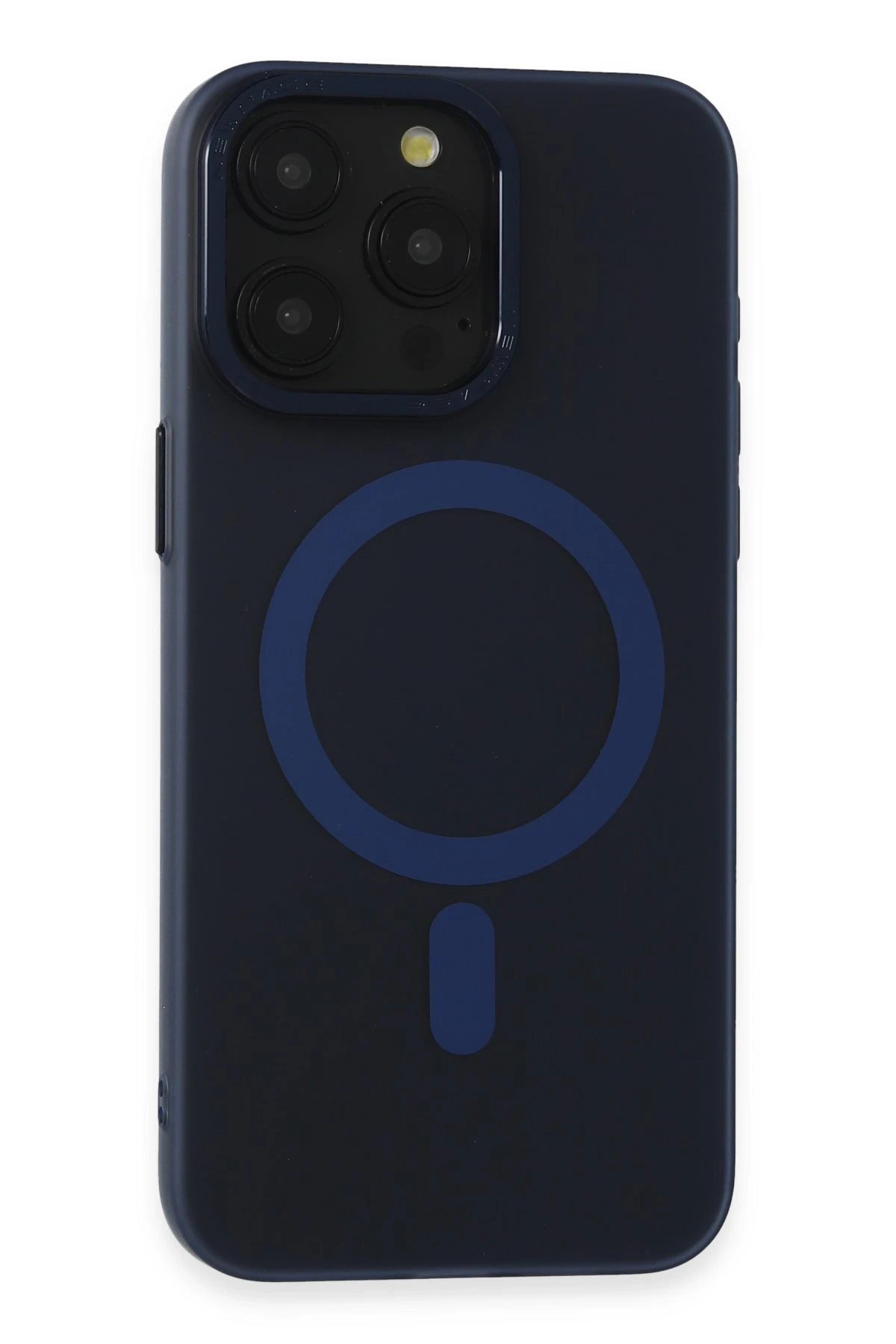 iPhone 15 Pro Kılıf Lodos Magneticsafe Mat Kapak - Mavi-(5796)