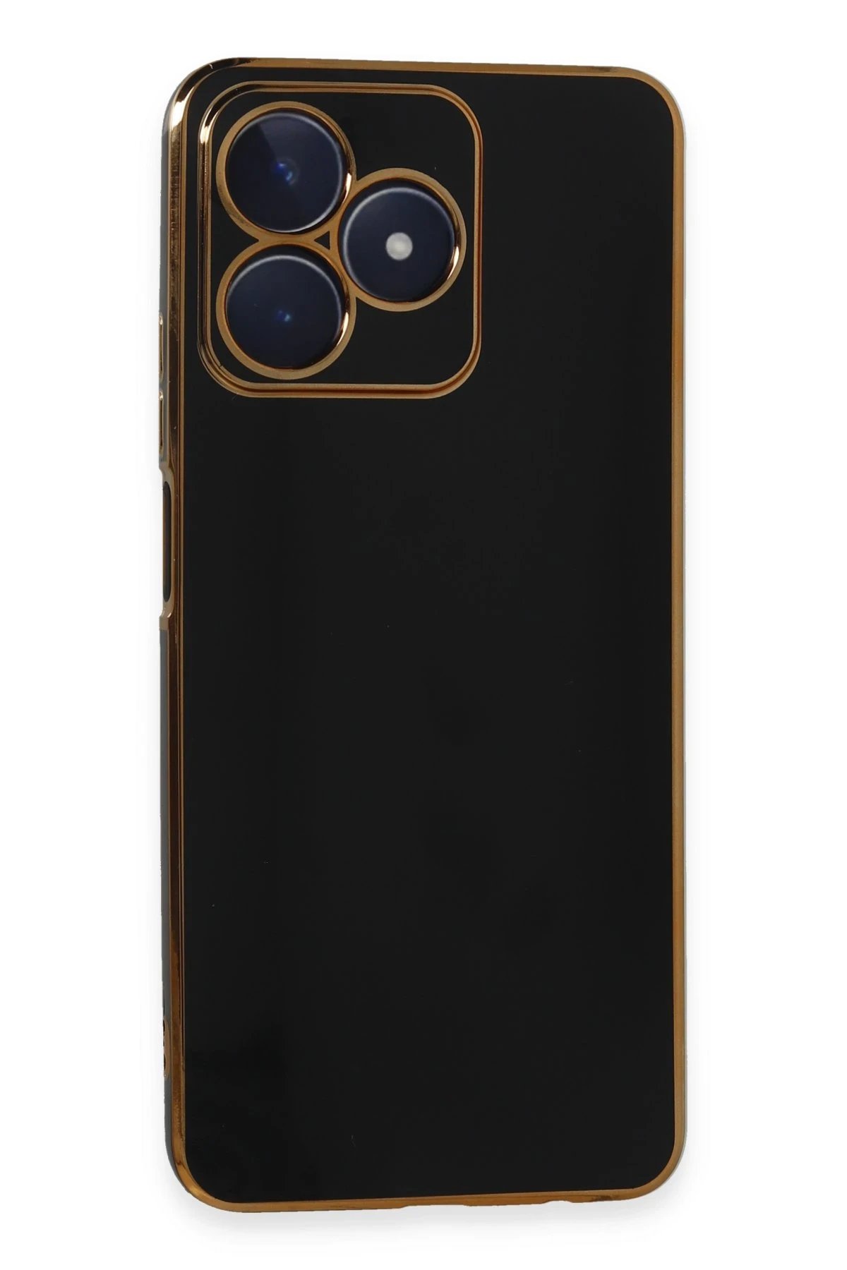 Realme C53 Kılıf Volet Silikon - Siyah-(5796)