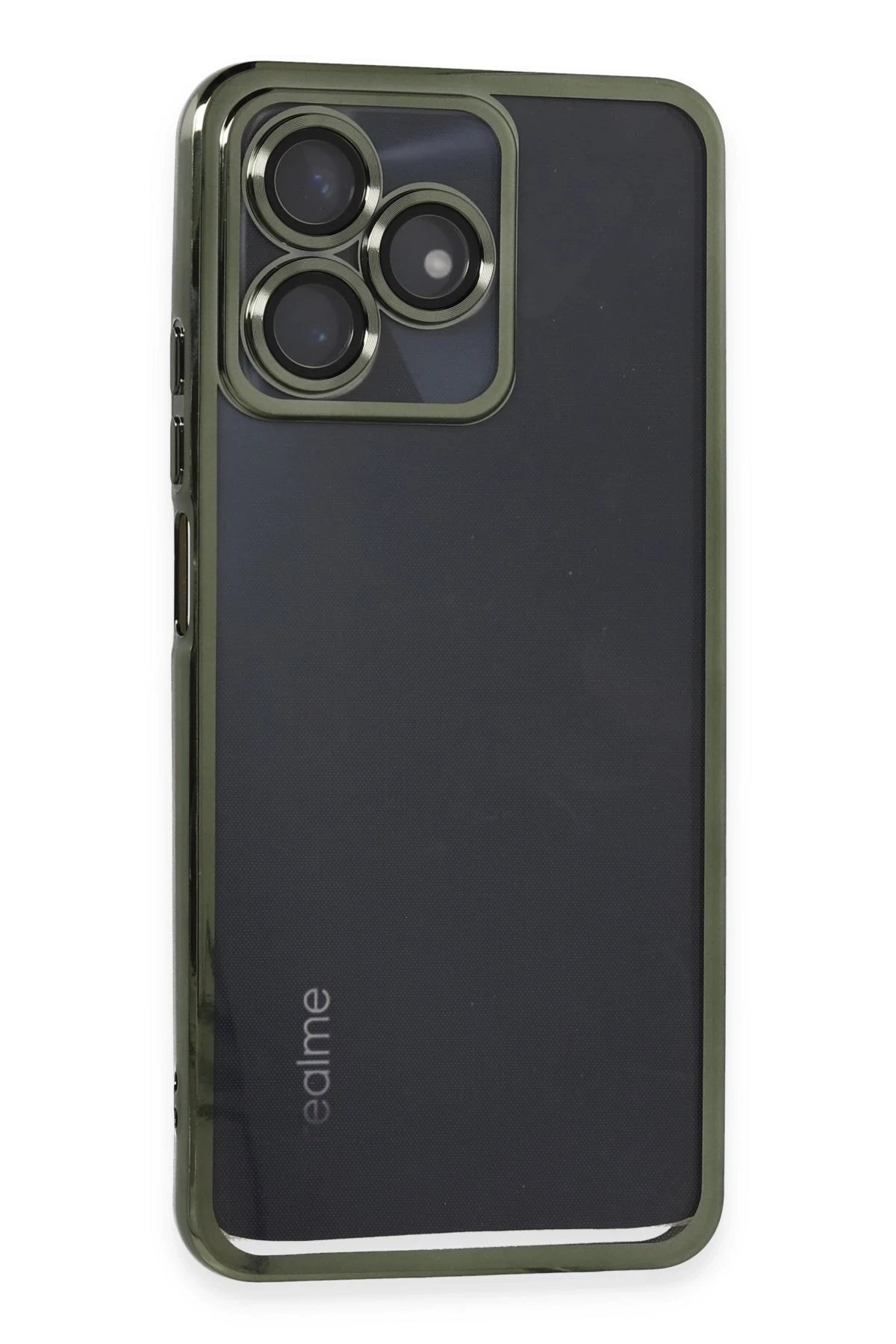 Realme C53 Kılıf Lensli Silikon - Yeşil-(5796)