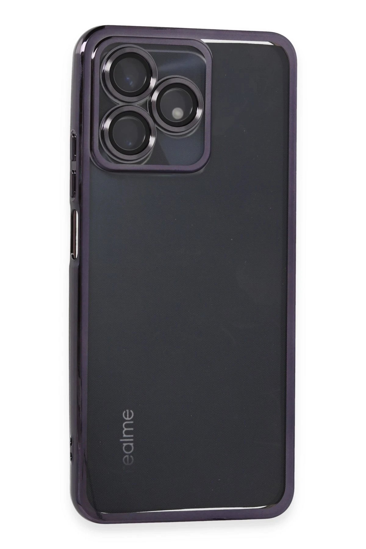 Realme C53 Kılıf Lensli Silikon - Mor-(5796)