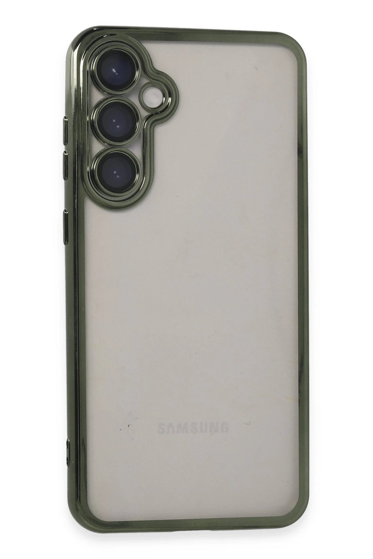Samsung Galaxy S23 FE Kılıf Lensli Silikon - Yeşil-(5796)