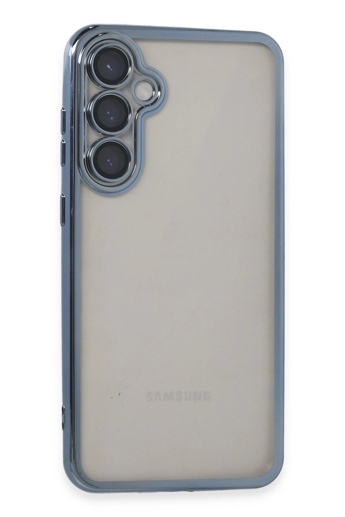 Samsung Galaxy S23 FE Kılıf Lensli Silikon - Açık Mavi-(5796)