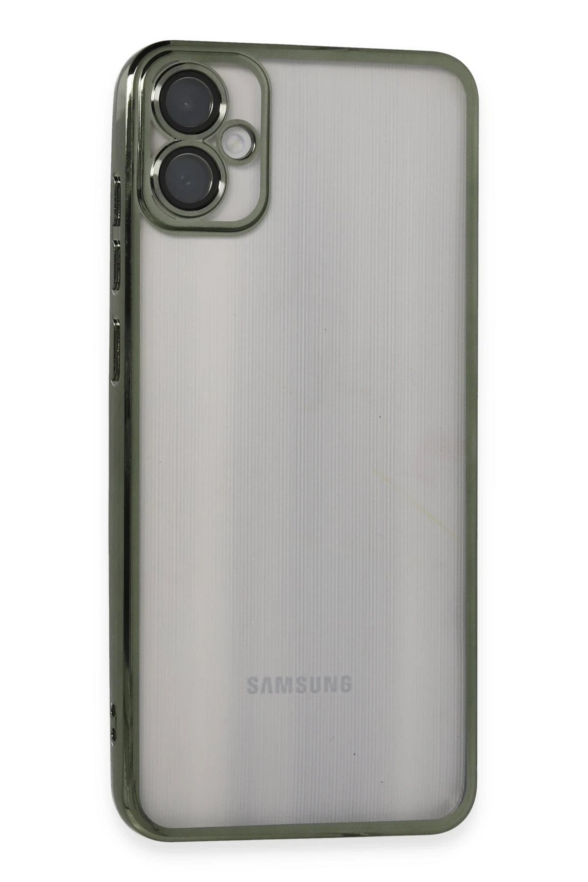 Samsung Galaxy A05 Kılıf Lensli Silikon - Yeşil-(5796)