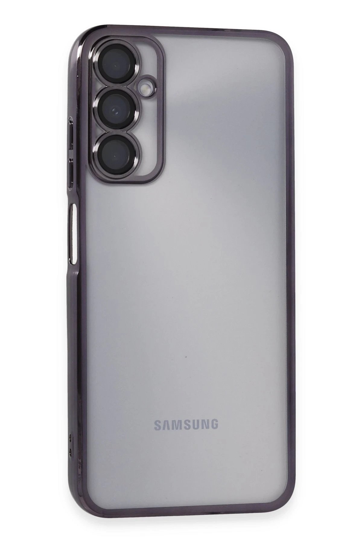 Samsung Galaxy A05S Kılıf Lensli Silikon - Mor-(5796)
