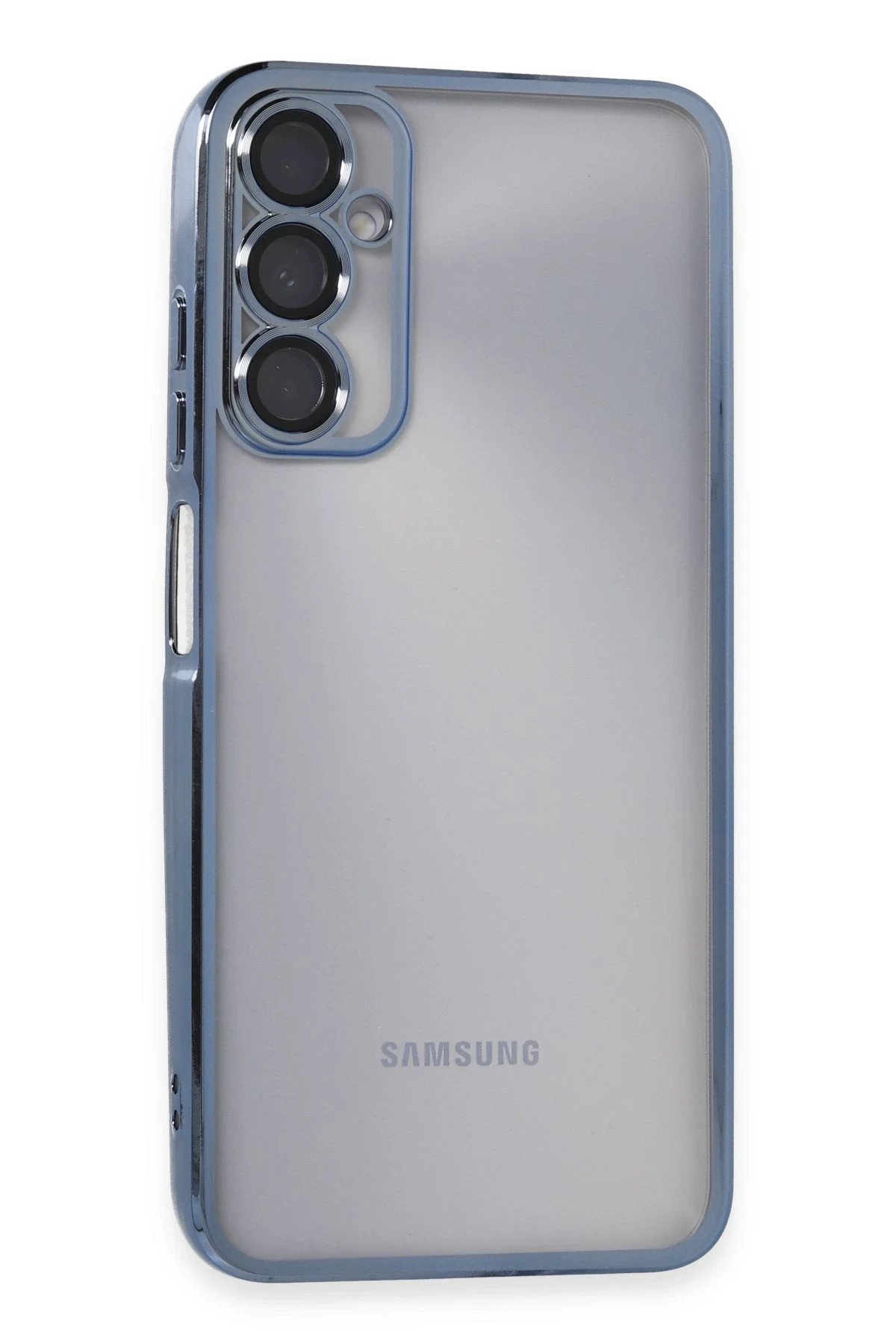 Samsung Galaxy A05S Kılıf Lensli Silikon - Açık Mavi-(5796)