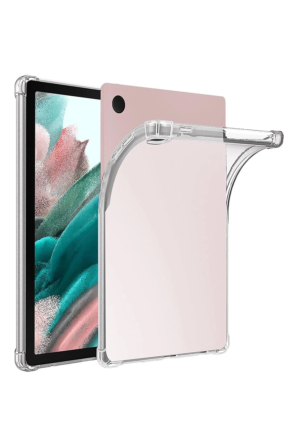 Samsung Galaxy X510 Tab S9 FE 11 Kılıf Anti Şeffaf Tablet Silikon - Şeffaf-(5796)