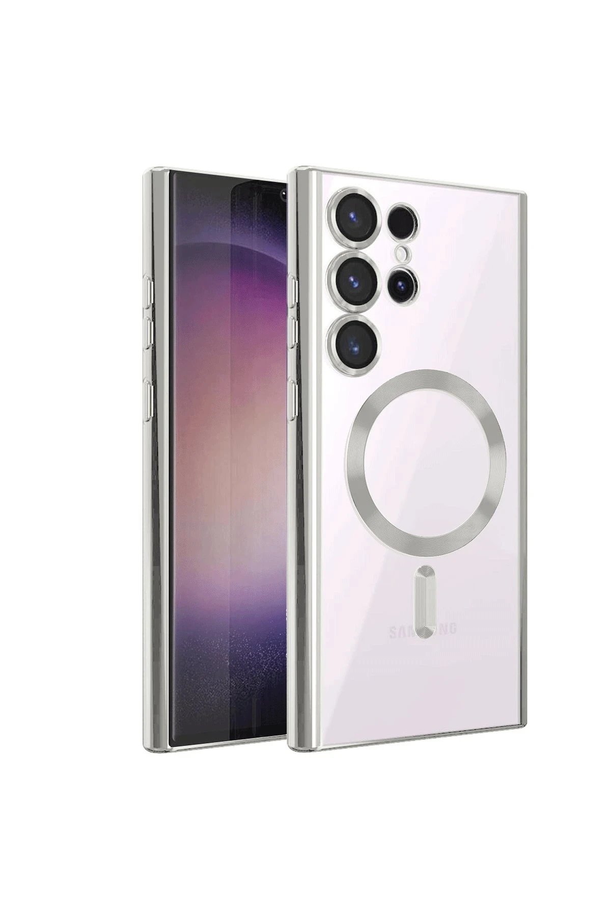 Samsung Galaxy S24 Ultra Kılıf Kross Magneticsafe Kapak - Titan Gri-(5796)