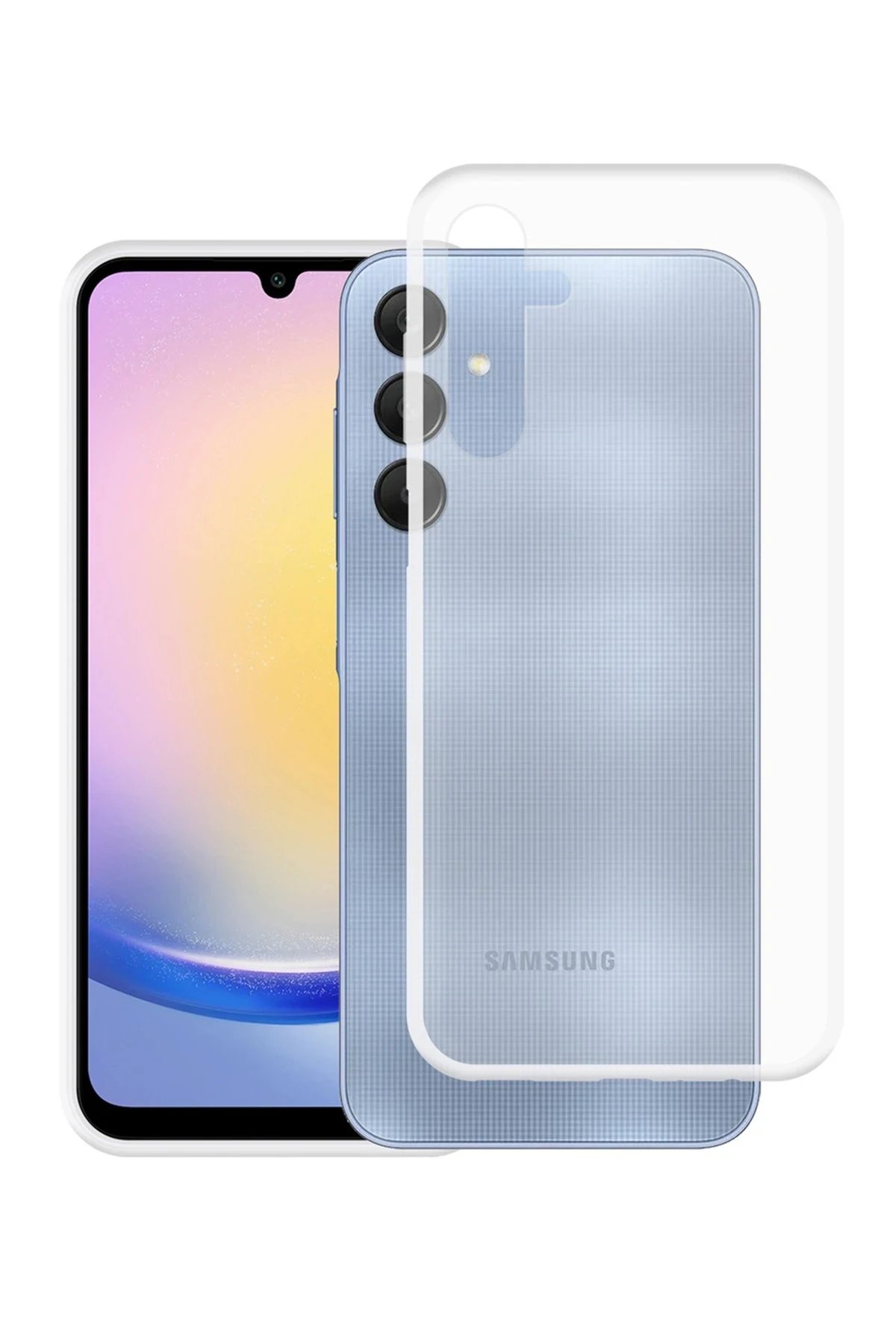 Samsung Galaxy A25 5G Kılıf Lüx Şeffaf Silikon-(5796)