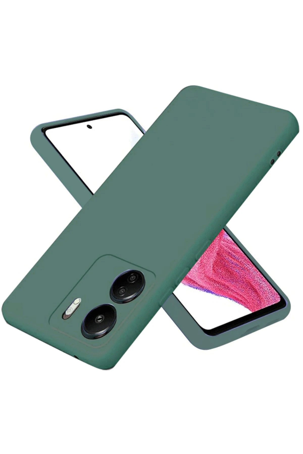 Xiaomi Redmi 13C Kılıf First Silikon - Koyu Yeşil-(5796)
