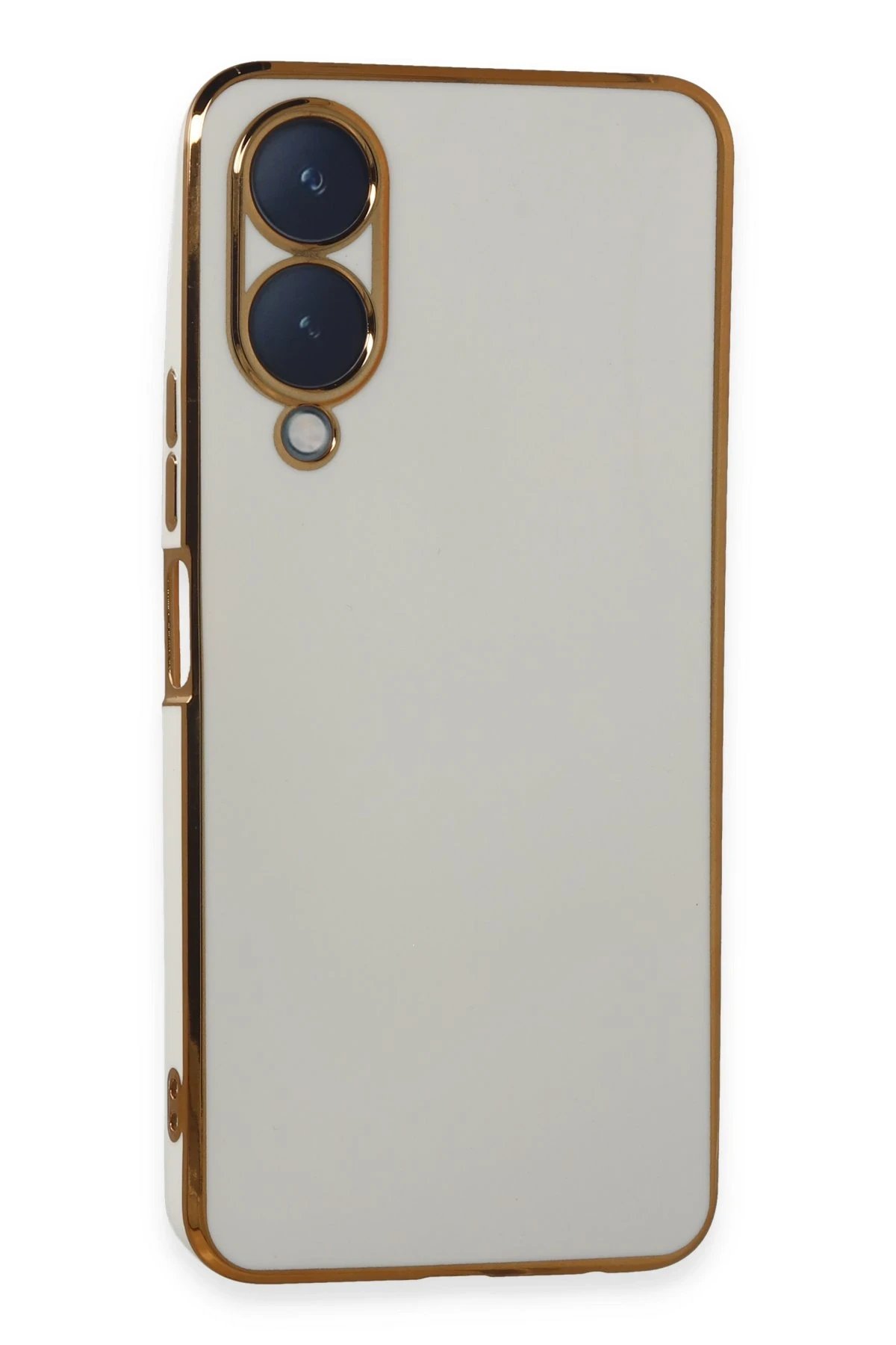 Vivo Y17S Kılıf Volet Silikon - Beyaz-(5796)