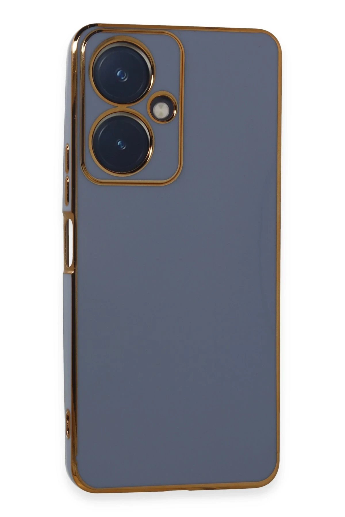 Vivo Y27 Kılıf Volet Silikon - Mavi-(5796)