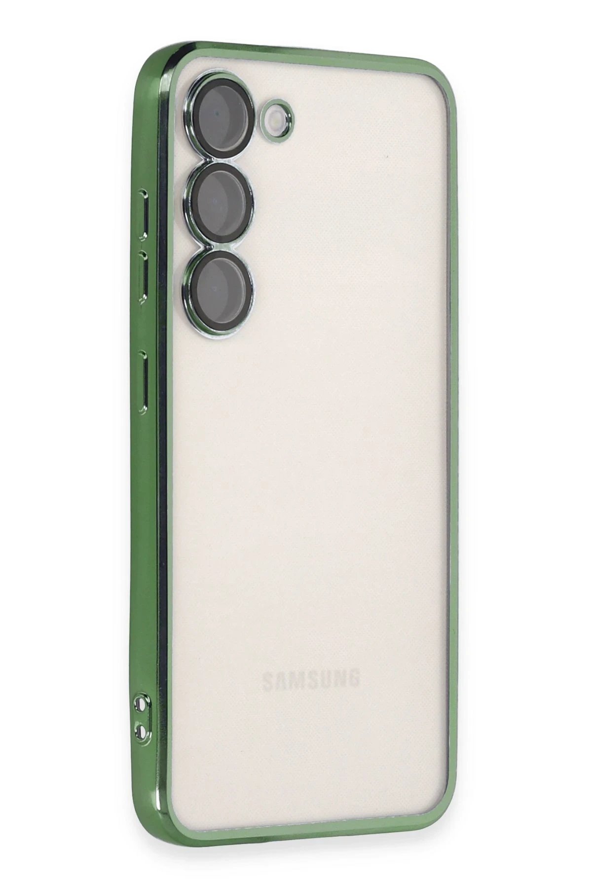 Samsung Galaxy S24 Plus Kılıf Lensli Silikon - Yeşil-(5796)