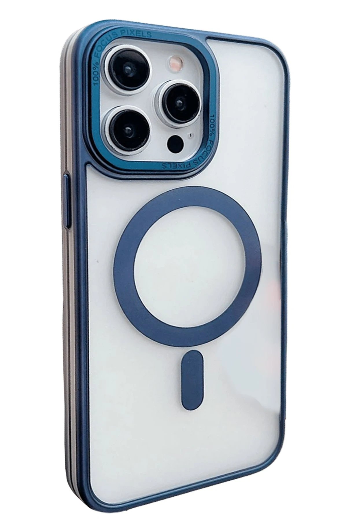 iPhone 14 Pro Montella Magsafe Kapak - Lacivert-(5796)