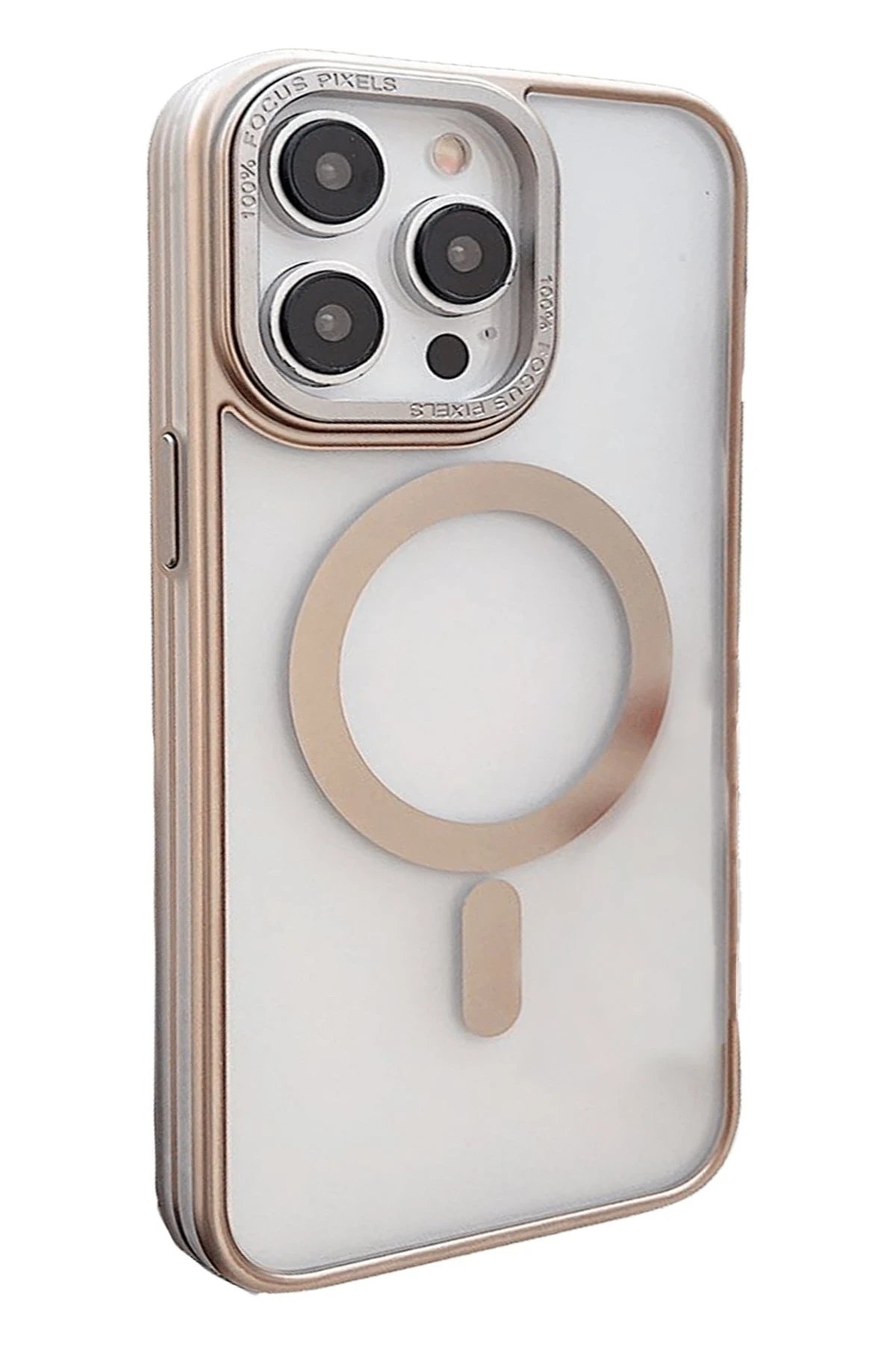 iPhone 15 Pro Montella Magsafe Kapak - Titan Gri-(5796)