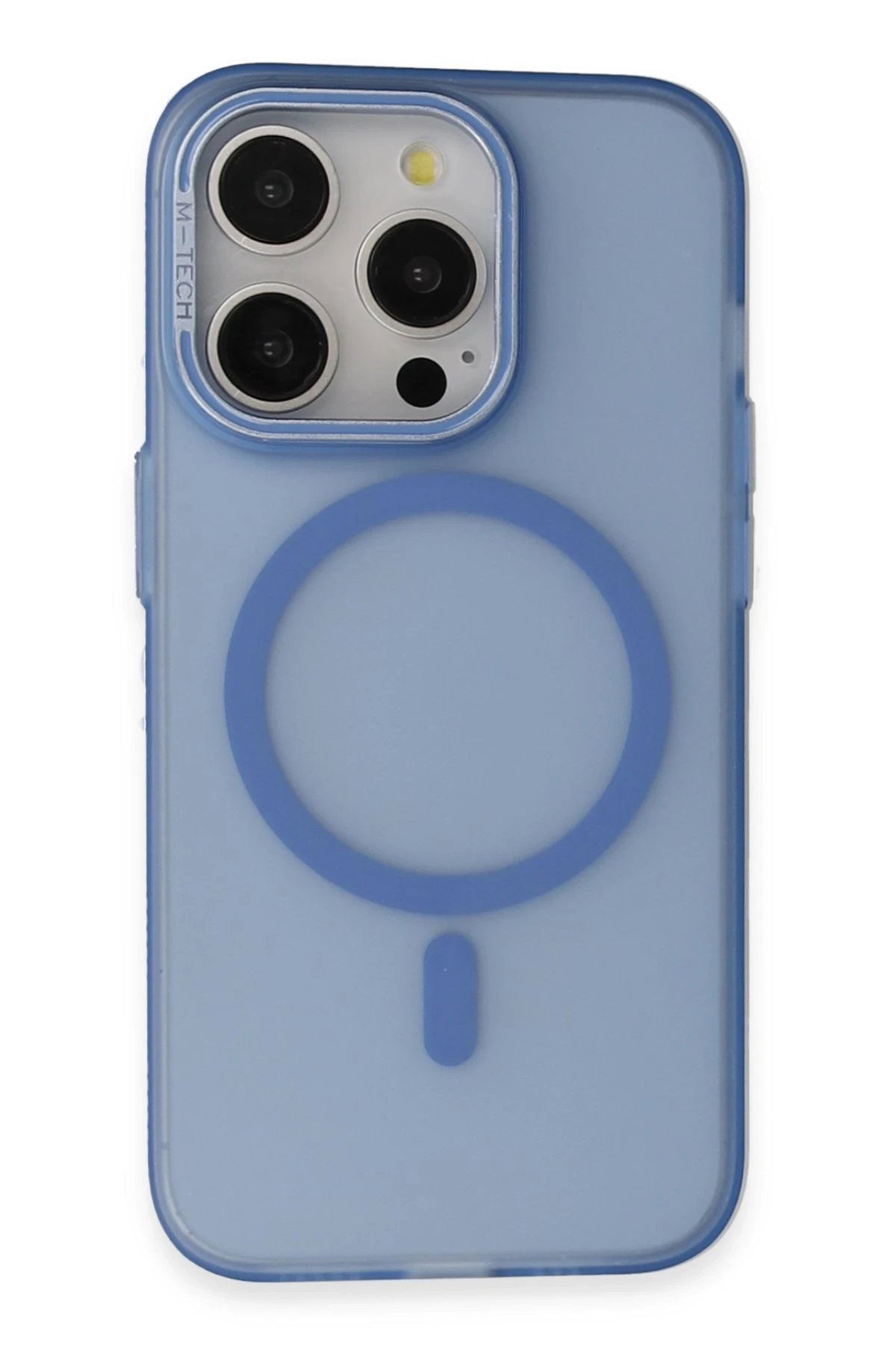 iPhone 14 Pro Frost Standlı Magsafe Kapak - Sierra Blue-(5796)