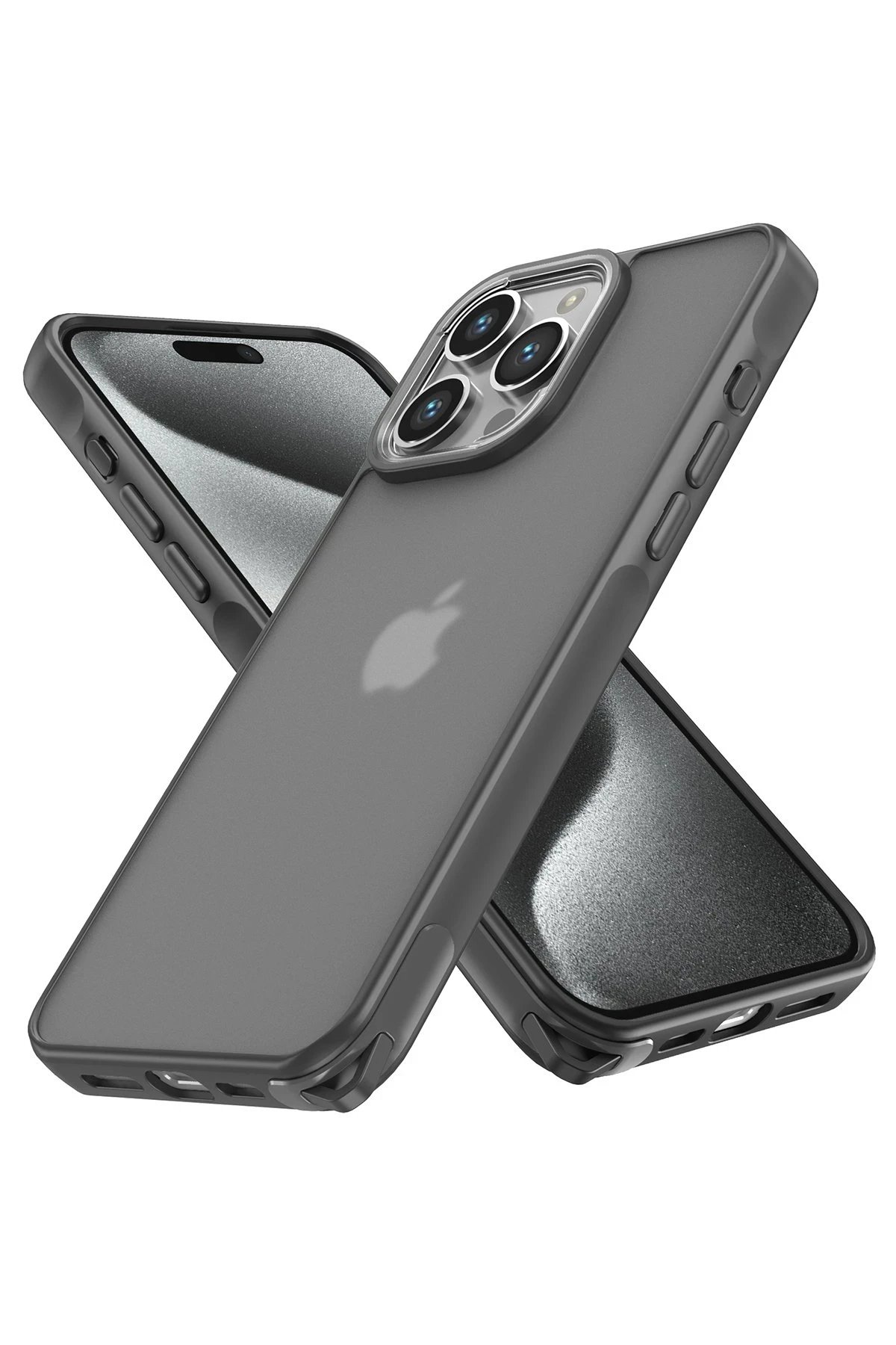 iPhone 14 Pro Kılıf Elegant Kapak - Titan Gri-(5796)