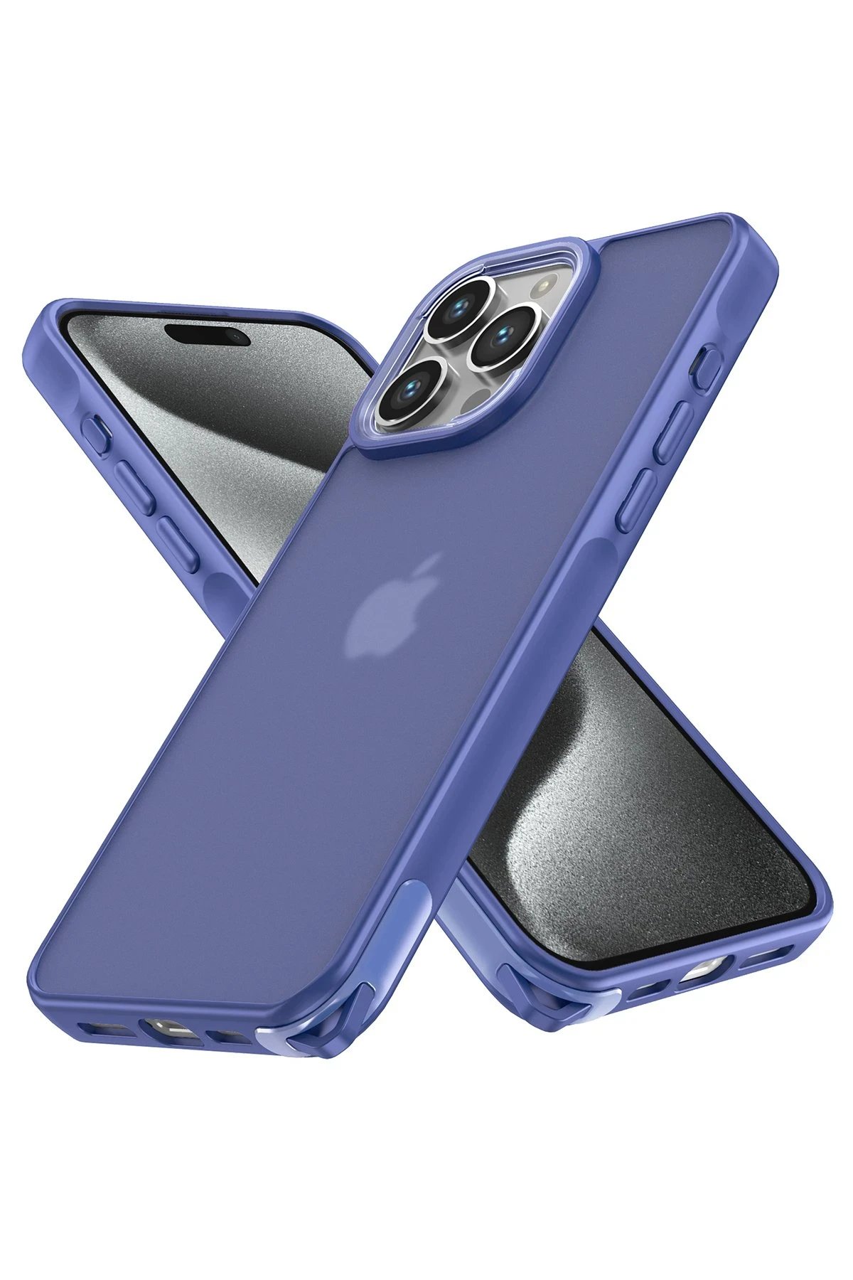 iPhone 15 Pro Kılıf Elegant Kapak - Açık Mavi-(5796)