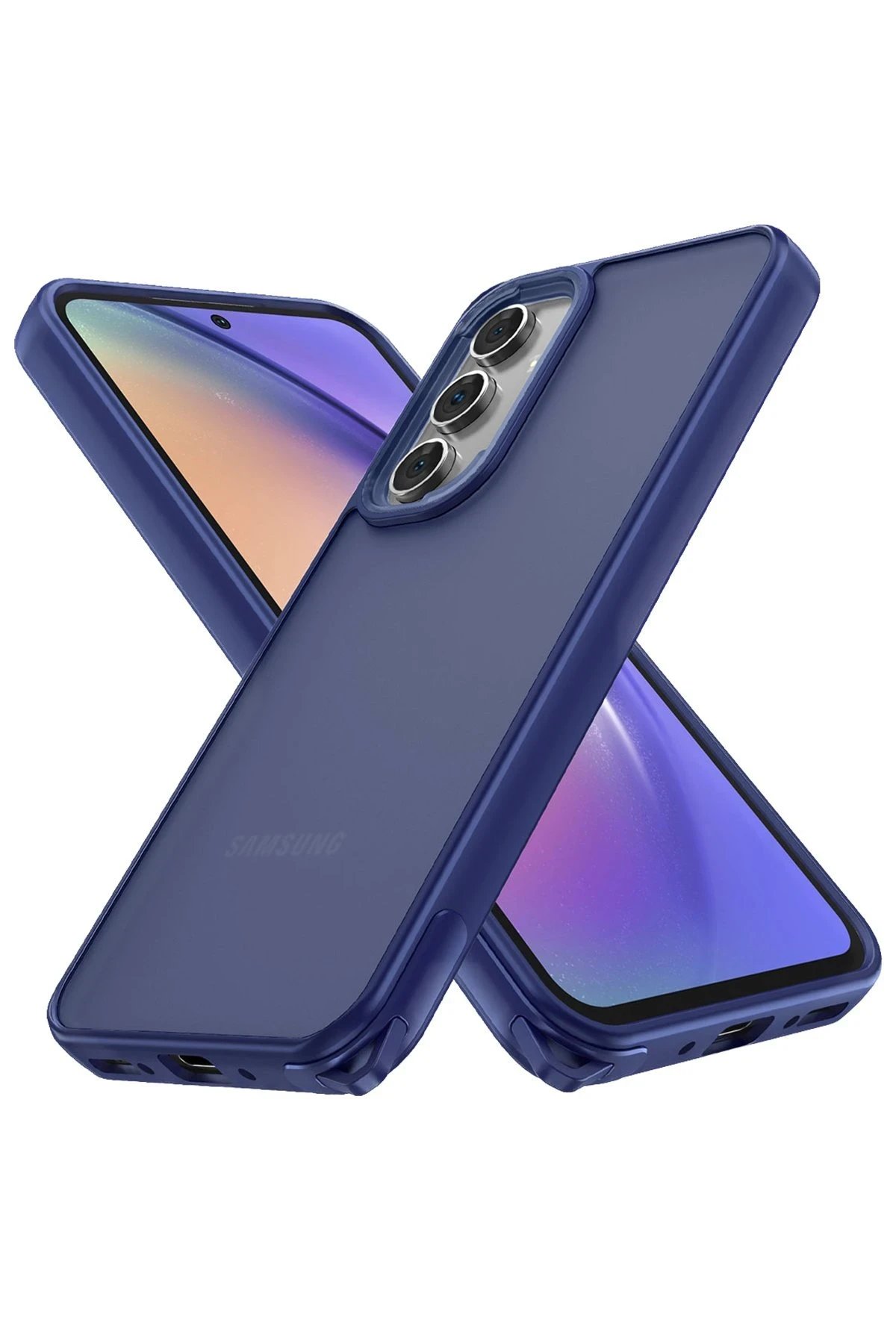 Samsung Galaxy A04S Kılıf Elegant Kapak - Lacivert-(5796)