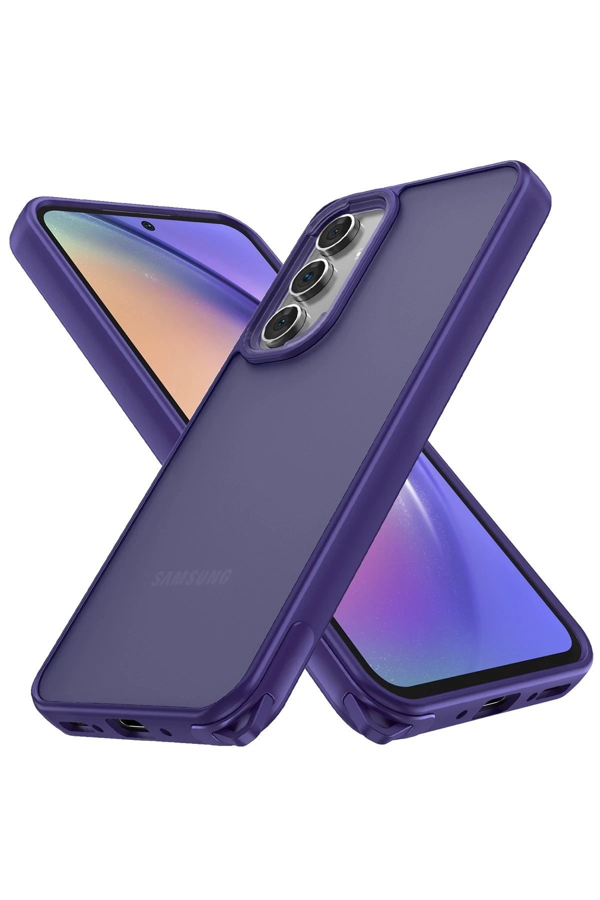 Samsung Galaxy A04S Kılıf Elegant Kapak - Derin Mor-(5796)