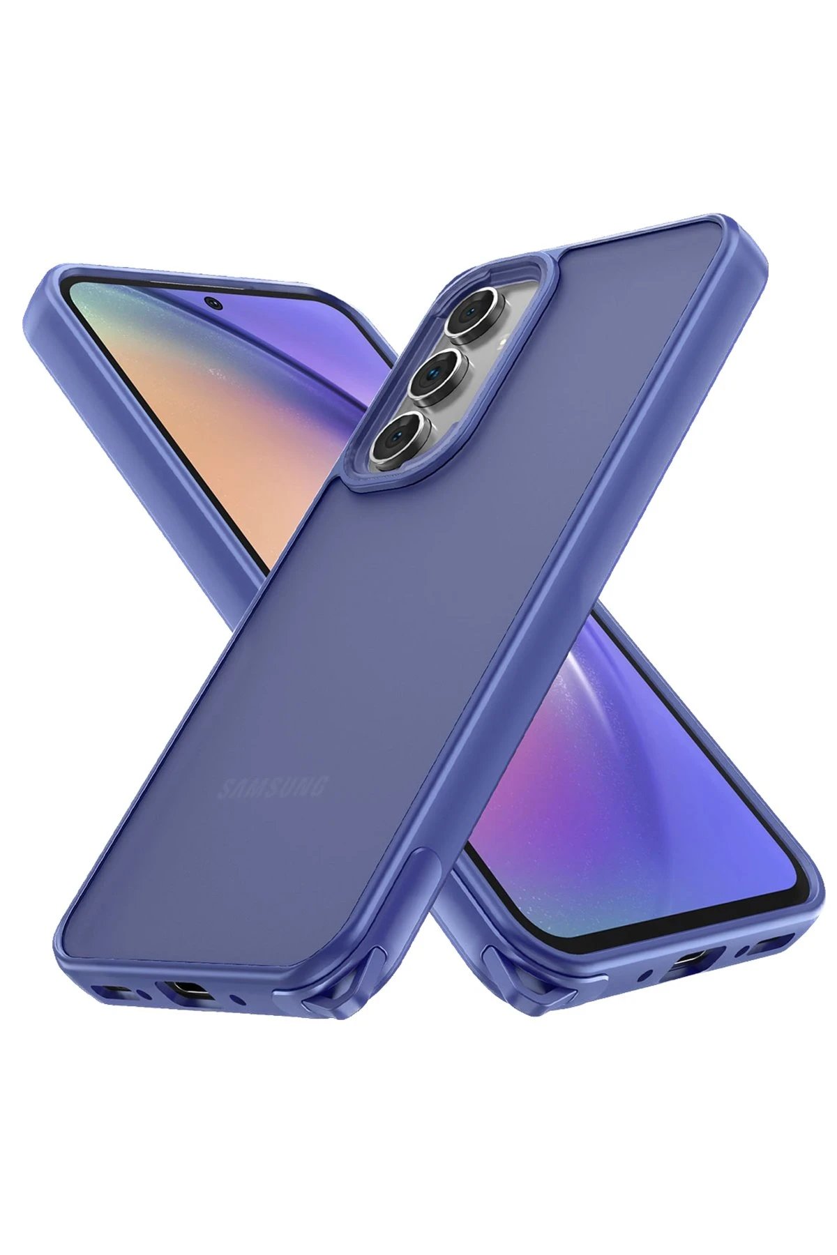 Samsung Galaxy A05S Kılıf Elegant Kapak - Açık Mavi-(5796)