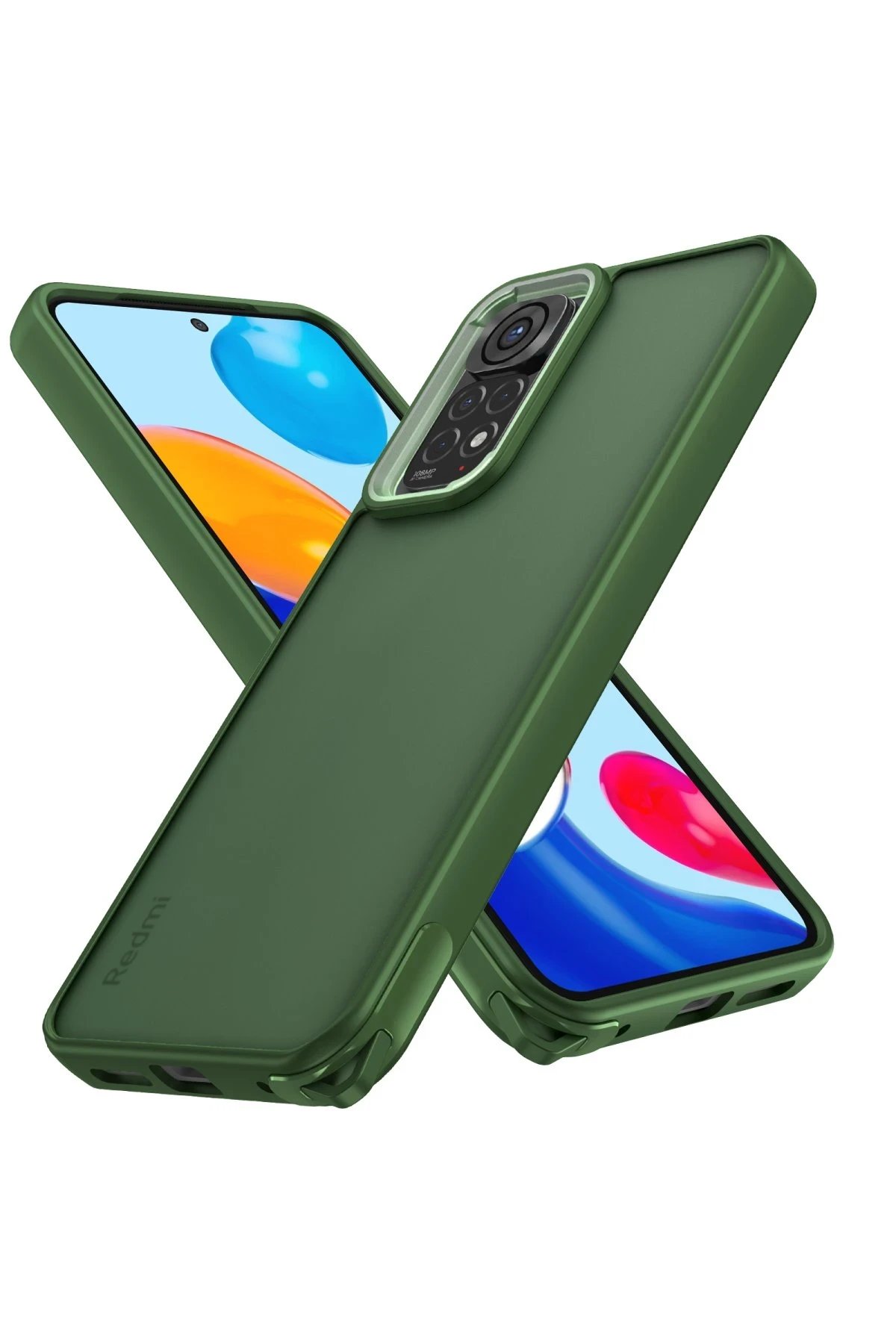 Xiaomi Redmi Note 11 Kılıf Elegant Kapak - Yeşil-(5796)