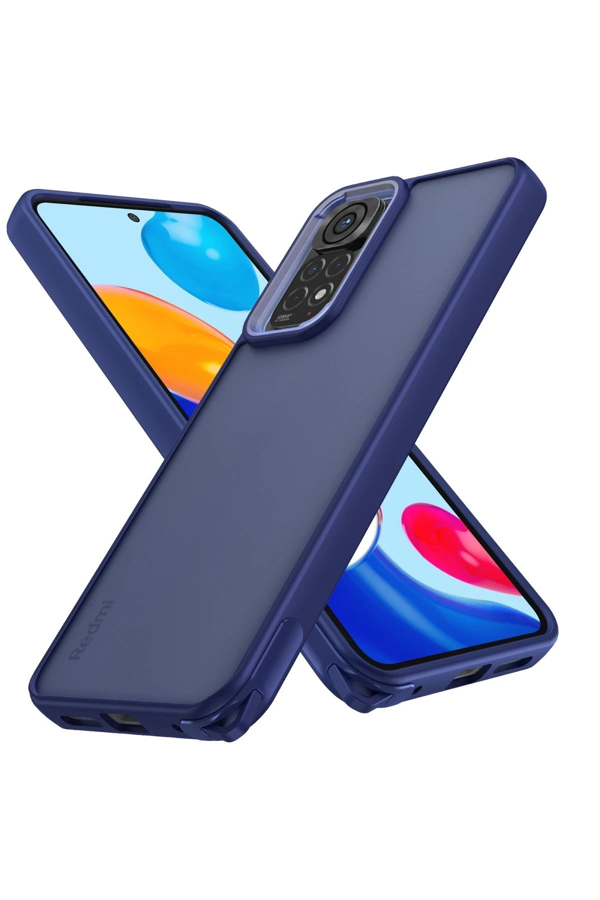 Xiaomi Redmi Note 11 Kılıf Elegant Kapak - Lacivert-(5796)